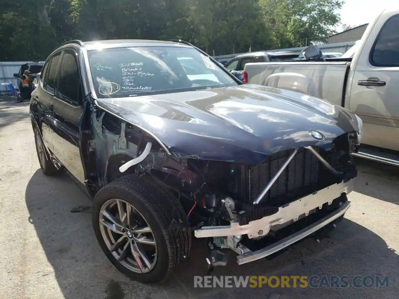 1 Photograph of a damaged car 5UXTY5C02M9G57626 BMW X3 2021