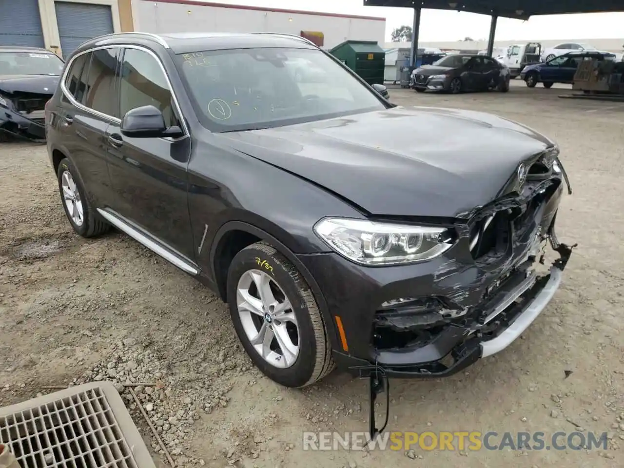 1 Photograph of a damaged car 5UXTY5C02M9H24788 BMW X3 2021