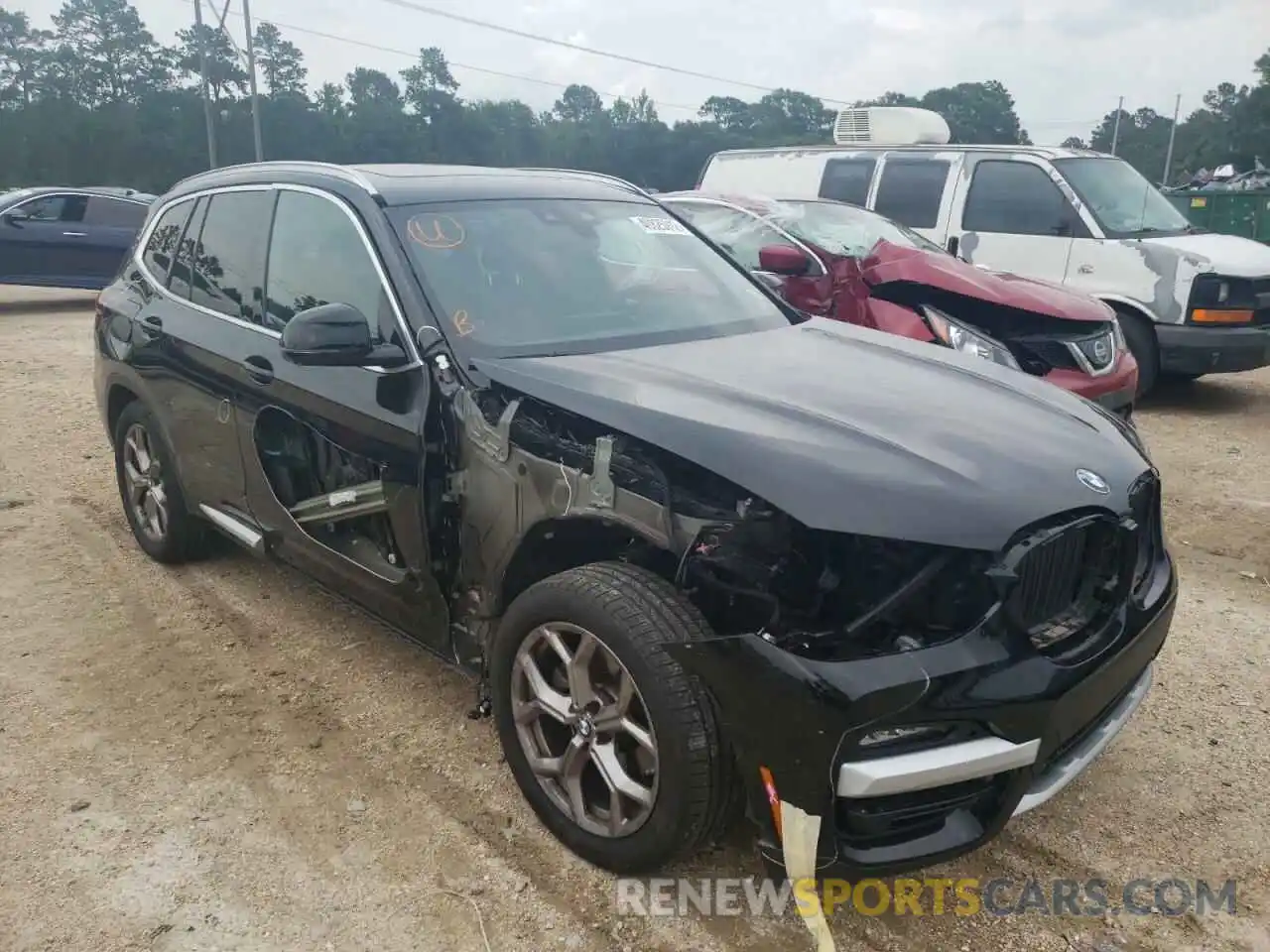 1 Photograph of a damaged car 5UXTY5C02M9H78026 BMW X3 2021