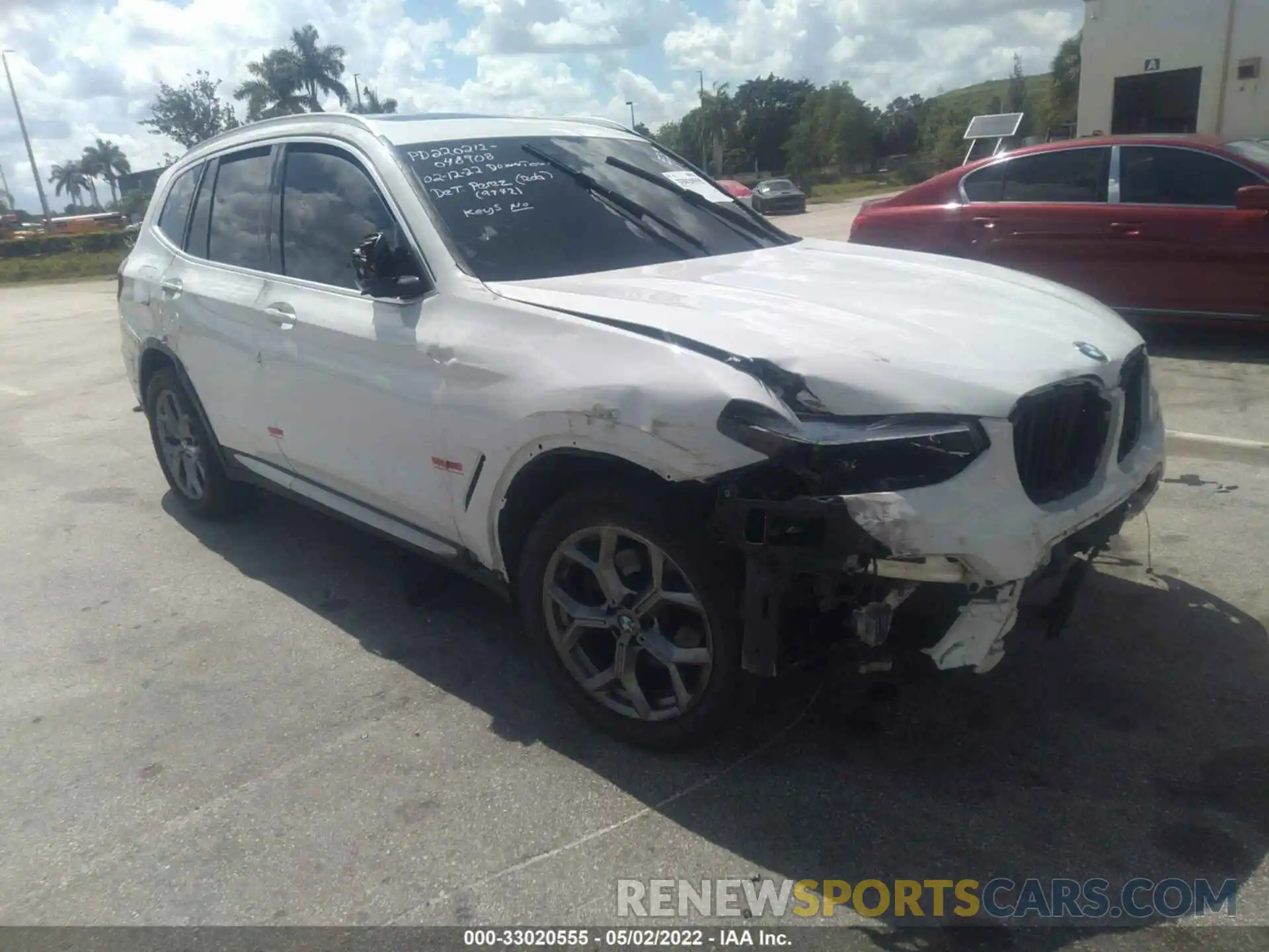 1 Photograph of a damaged car 5UXTY5C03M9E37458 BMW X3 2021