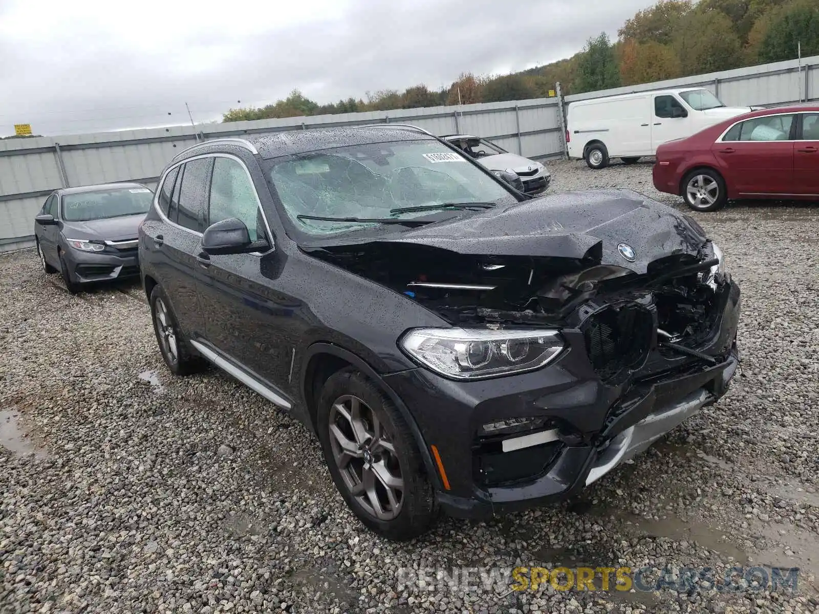 1 Photograph of a damaged car 5UXTY5C03M9E90662 BMW X3 2021