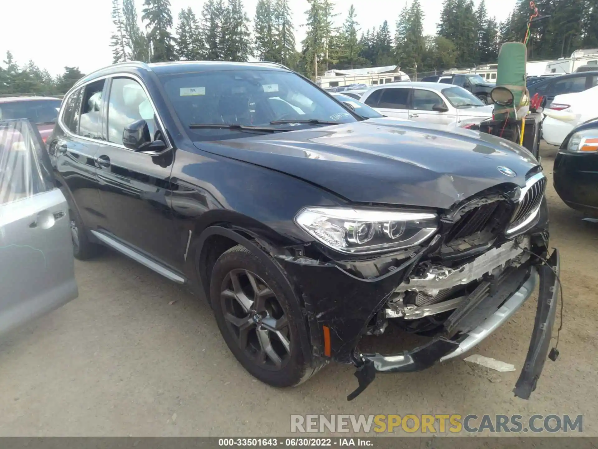 1 Photograph of a damaged car 5UXTY5C03M9F66672 BMW X3 2021