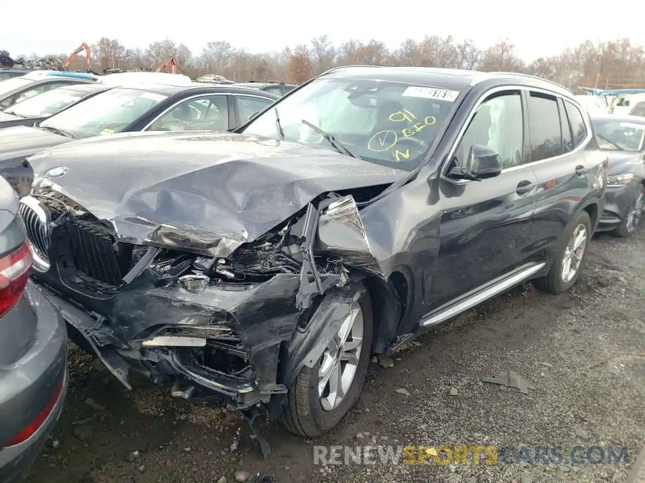 2 Photograph of a damaged car 5UXTY5C03M9H01360 BMW X3 2021