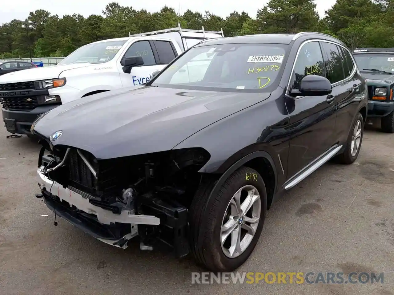 2 Photograph of a damaged car 5UXTY5C03M9H30275 BMW X3 2021