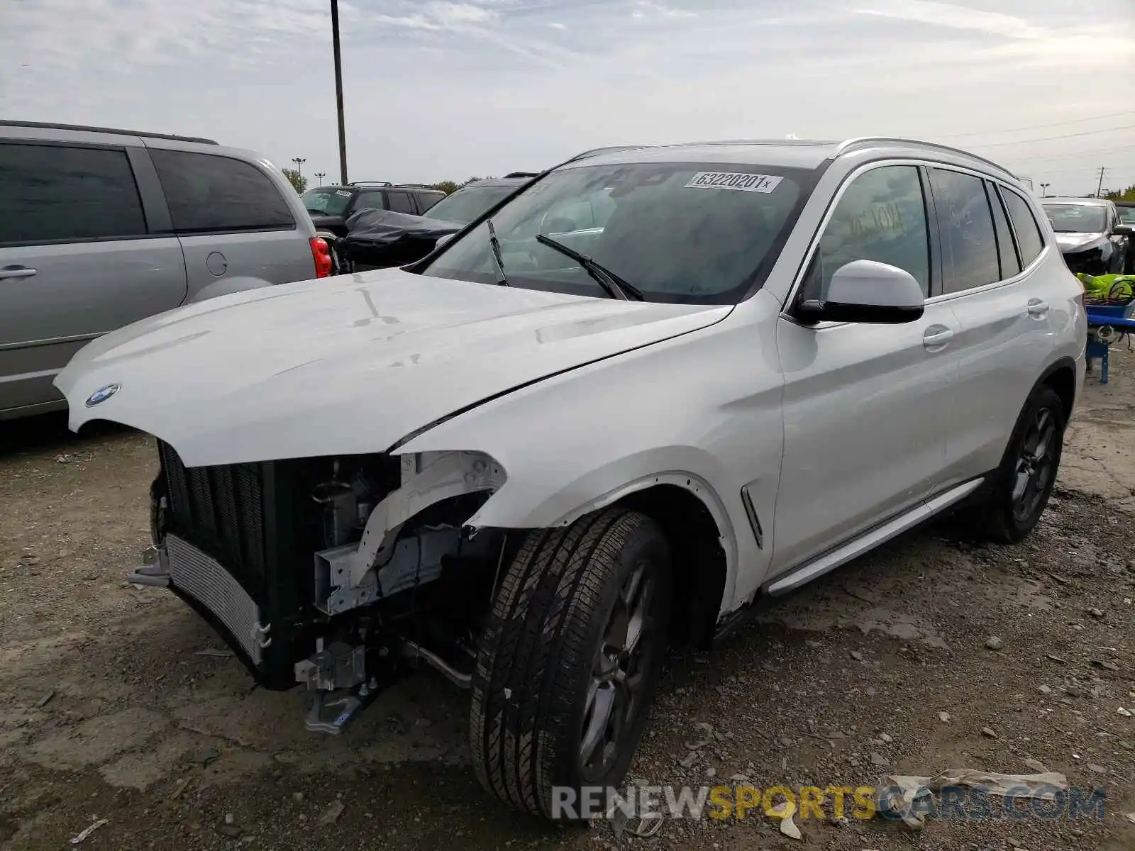 2 Photograph of a damaged car 5UXTY5C03M9H92176 BMW X3 2021