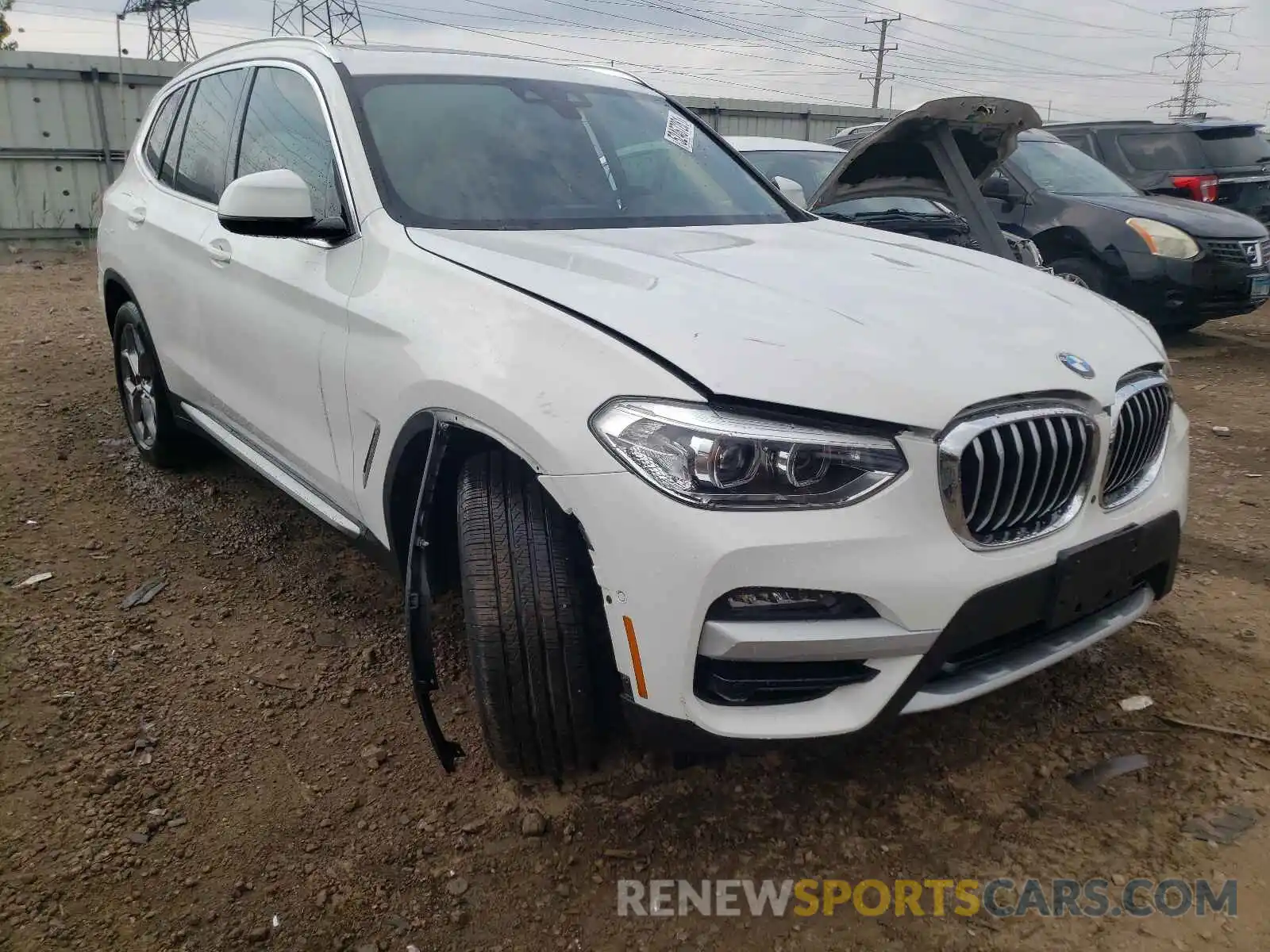 1 Photograph of a damaged car 5UXTY5C04M9D90599 BMW X3 2021