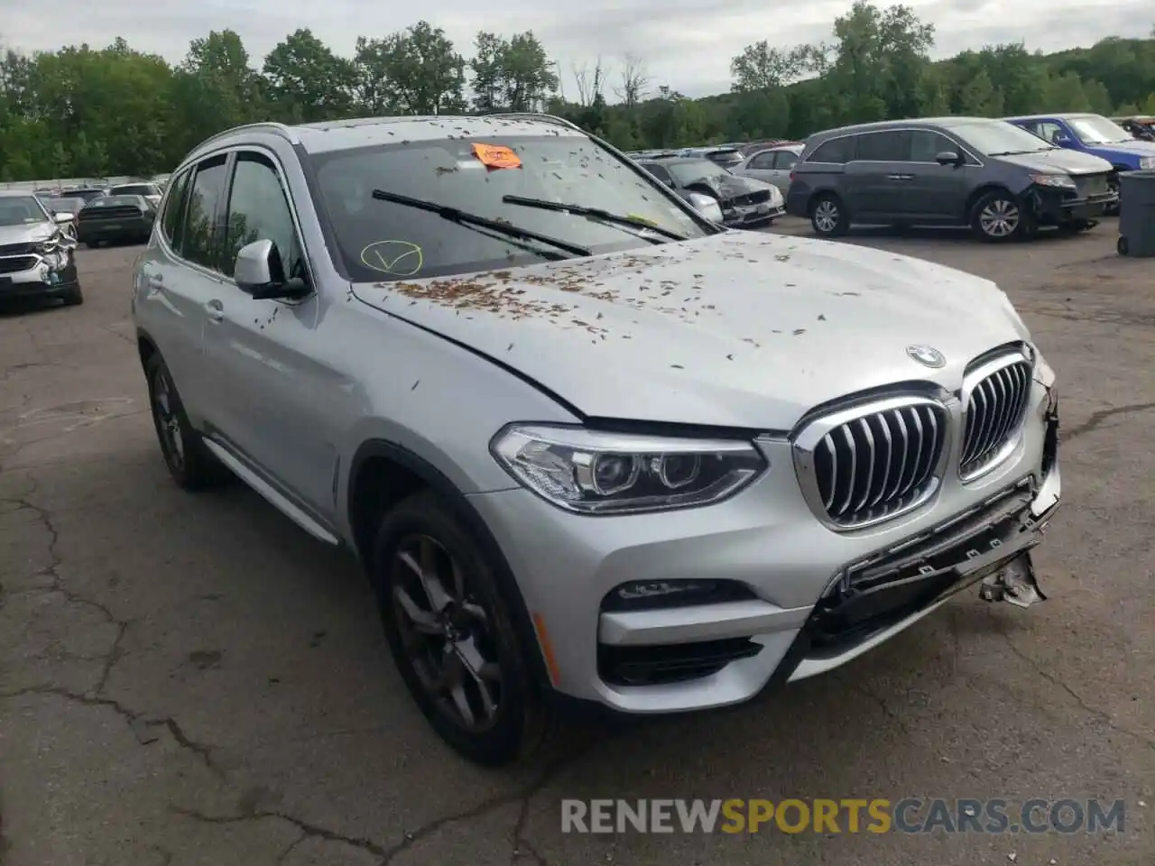 1 Photograph of a damaged car 5UXTY5C04M9D96483 BMW X3 2021