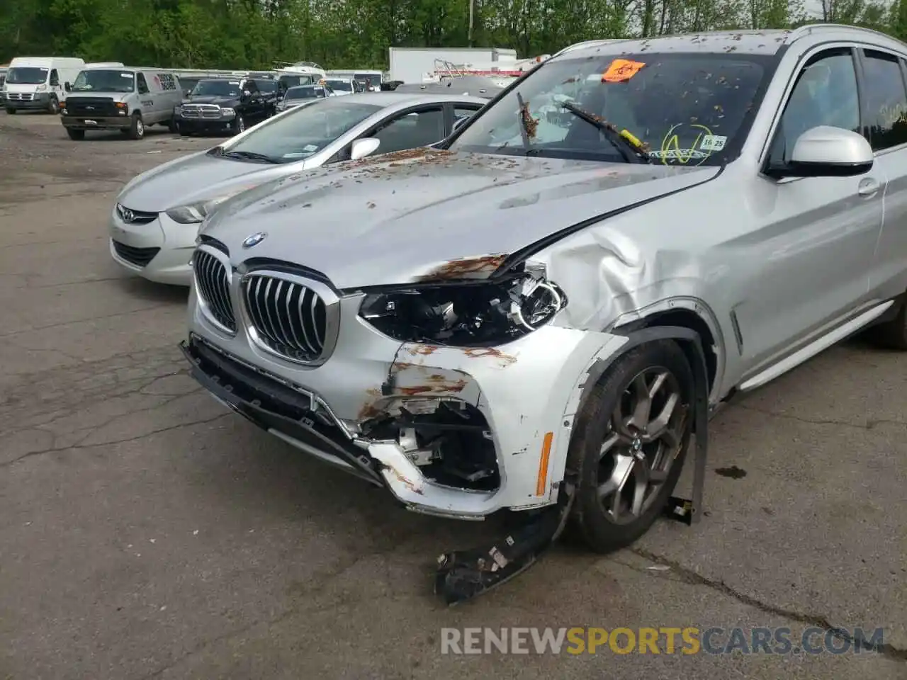 9 Photograph of a damaged car 5UXTY5C04M9D96483 BMW X3 2021