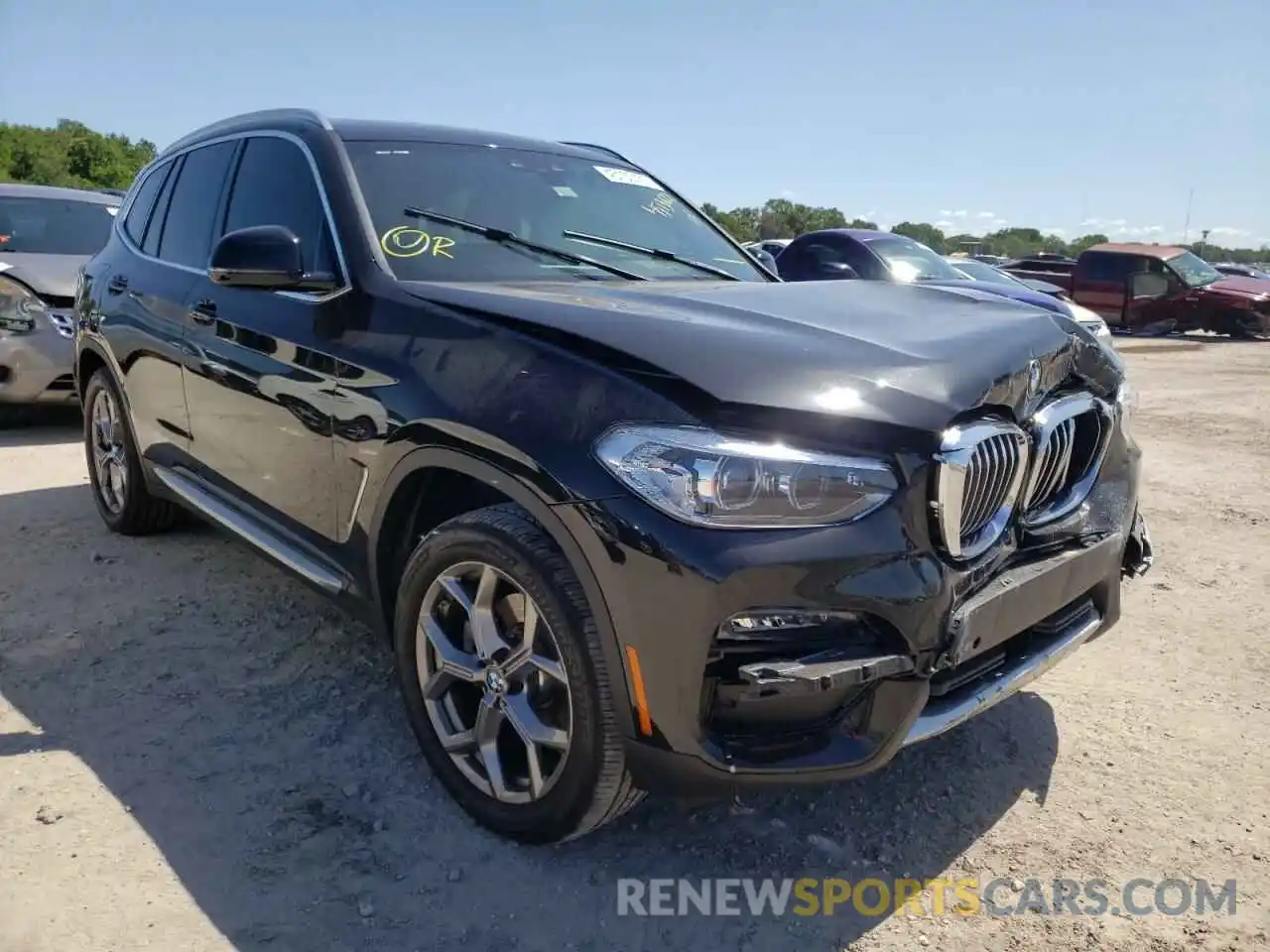 1 Photograph of a damaged car 5UXTY5C04M9D96791 BMW X3 2021