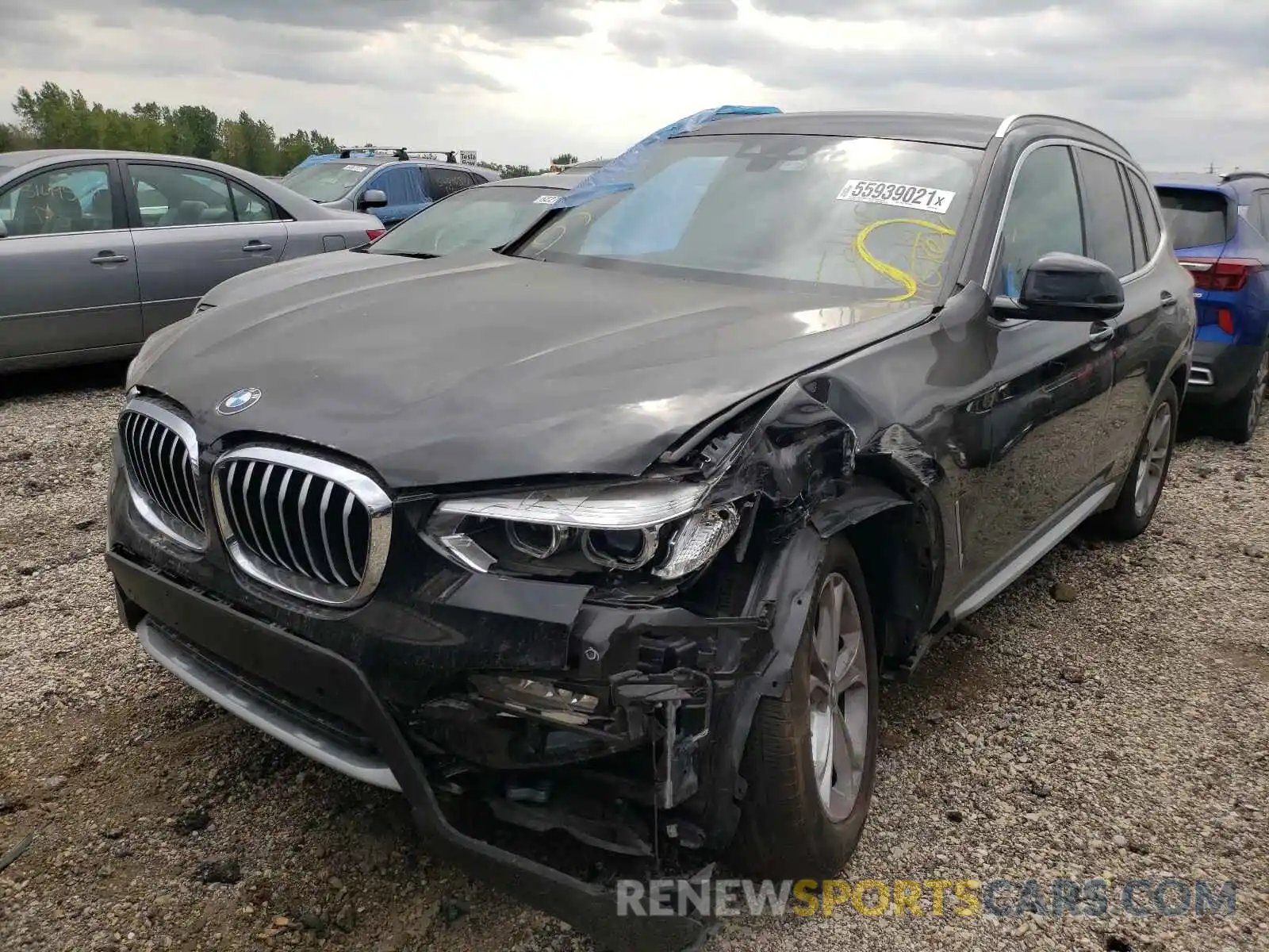 2 Photograph of a damaged car 5UXTY5C04M9E02332 BMW X3 2021