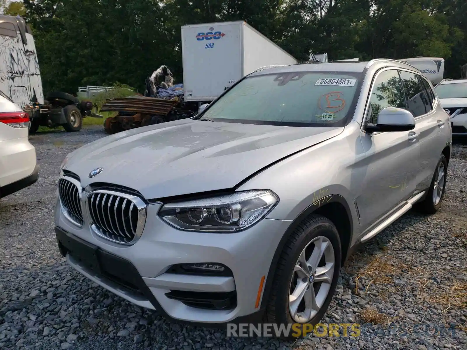 2 Photograph of a damaged car 5UXTY5C04M9E29689 BMW X3 2021