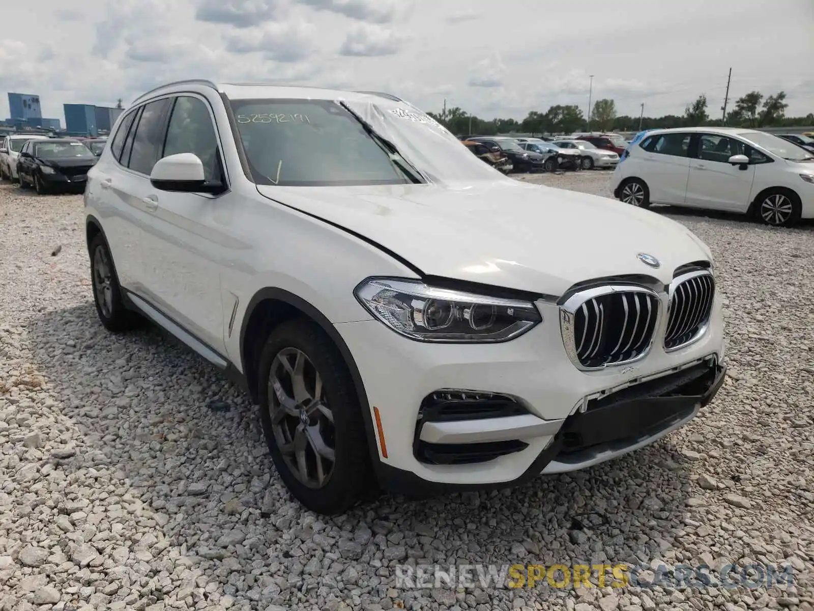 1 Photograph of a damaged car 5UXTY5C04M9F48231 BMW X3 2021