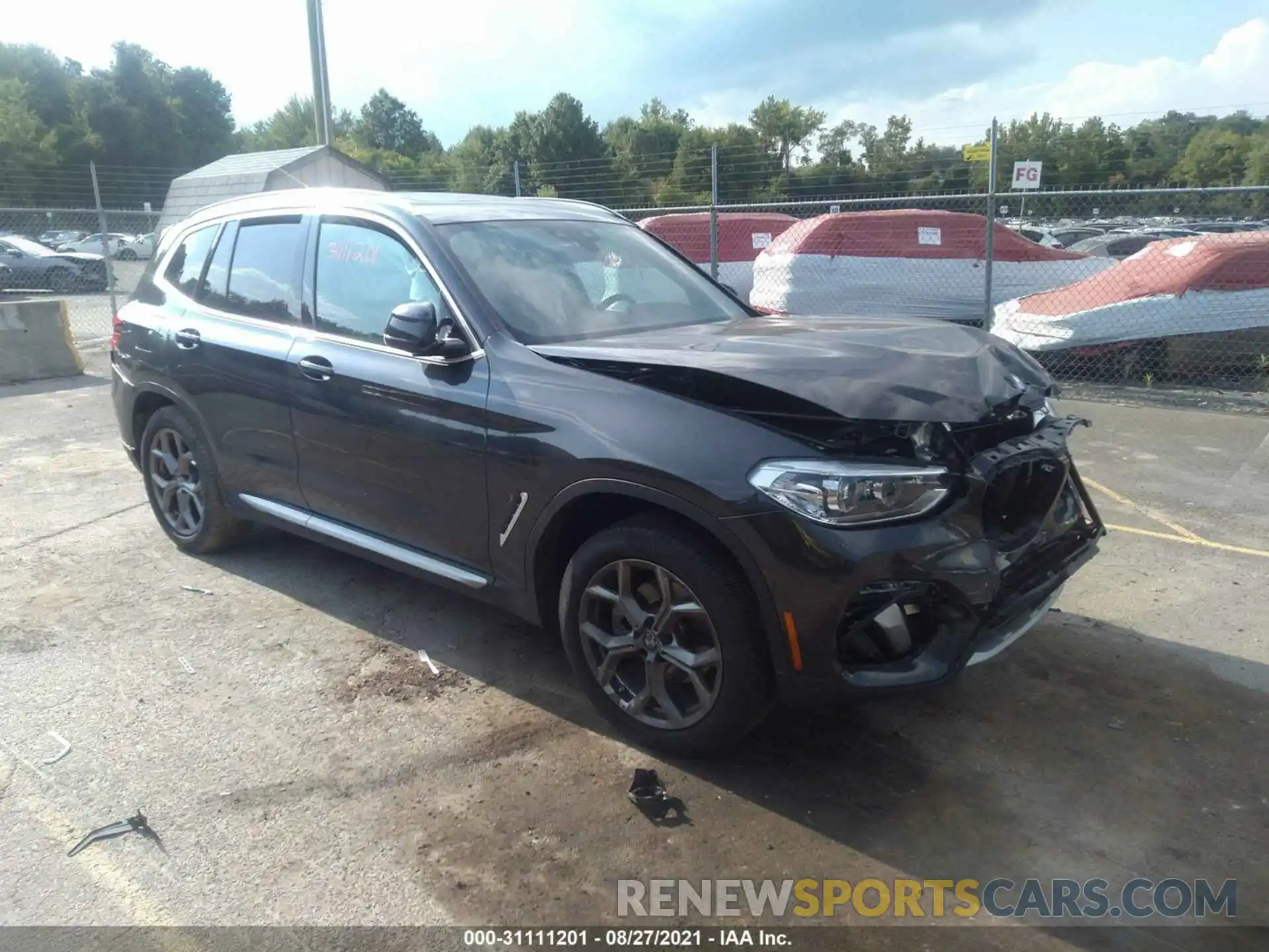 1 Photograph of a damaged car 5UXTY5C04M9F54143 BMW X3 2021