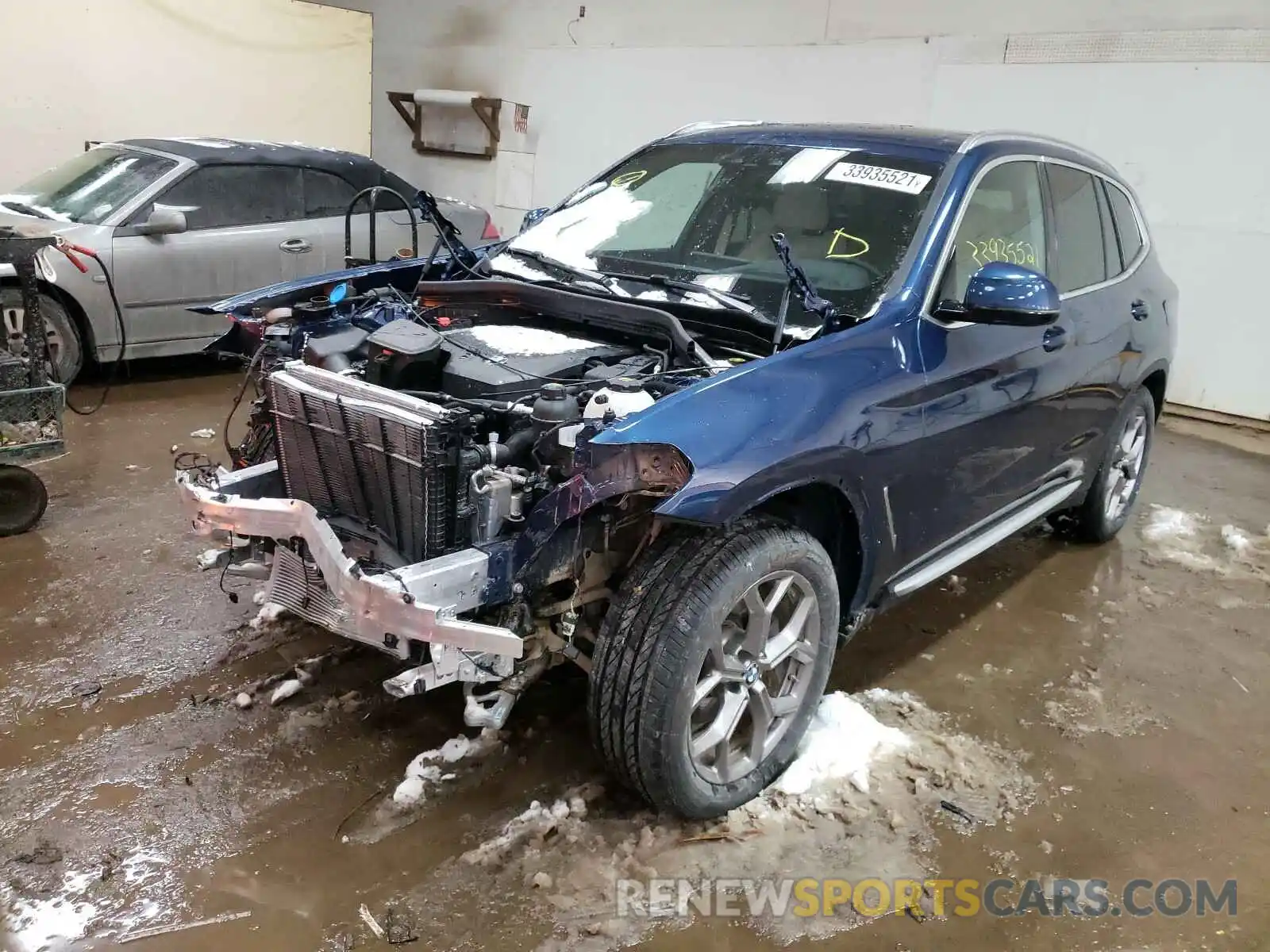 2 Photograph of a damaged car 5UXTY5C05M9D84407 BMW X3 2021