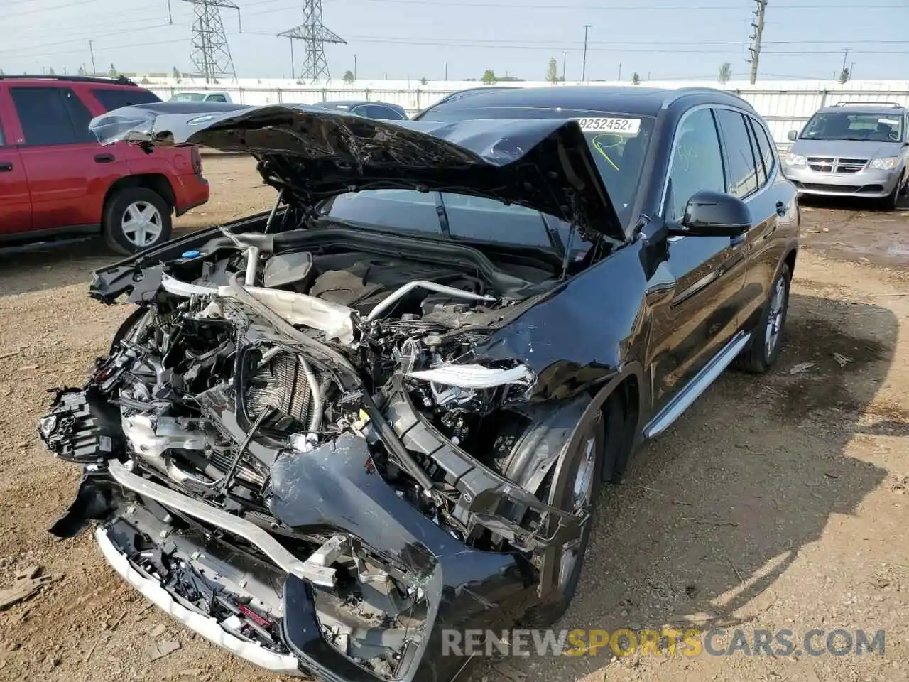 2 Photograph of a damaged car 5UXTY5C05M9E78061 BMW X3 2021