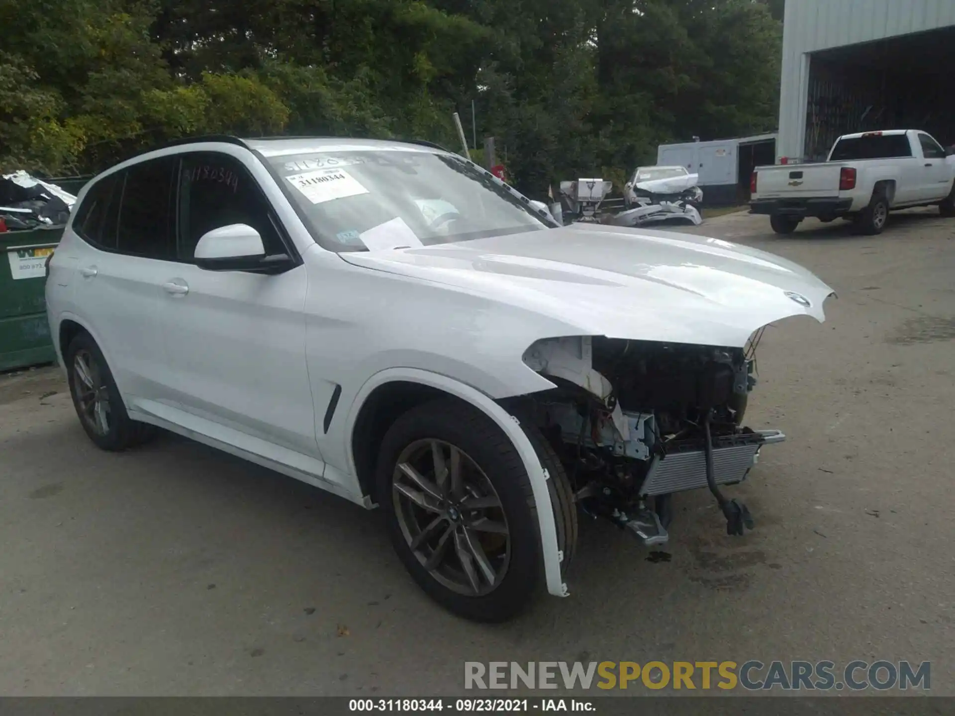 1 Photograph of a damaged car 5UXTY5C05M9F33334 BMW X3 2021