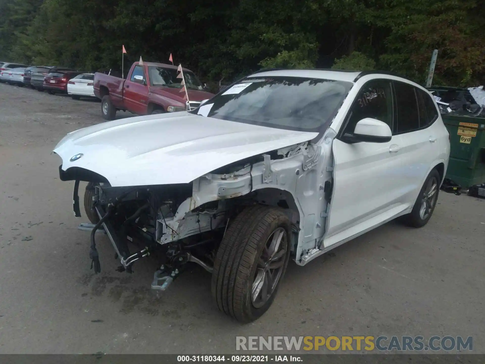 2 Photograph of a damaged car 5UXTY5C05M9F33334 BMW X3 2021