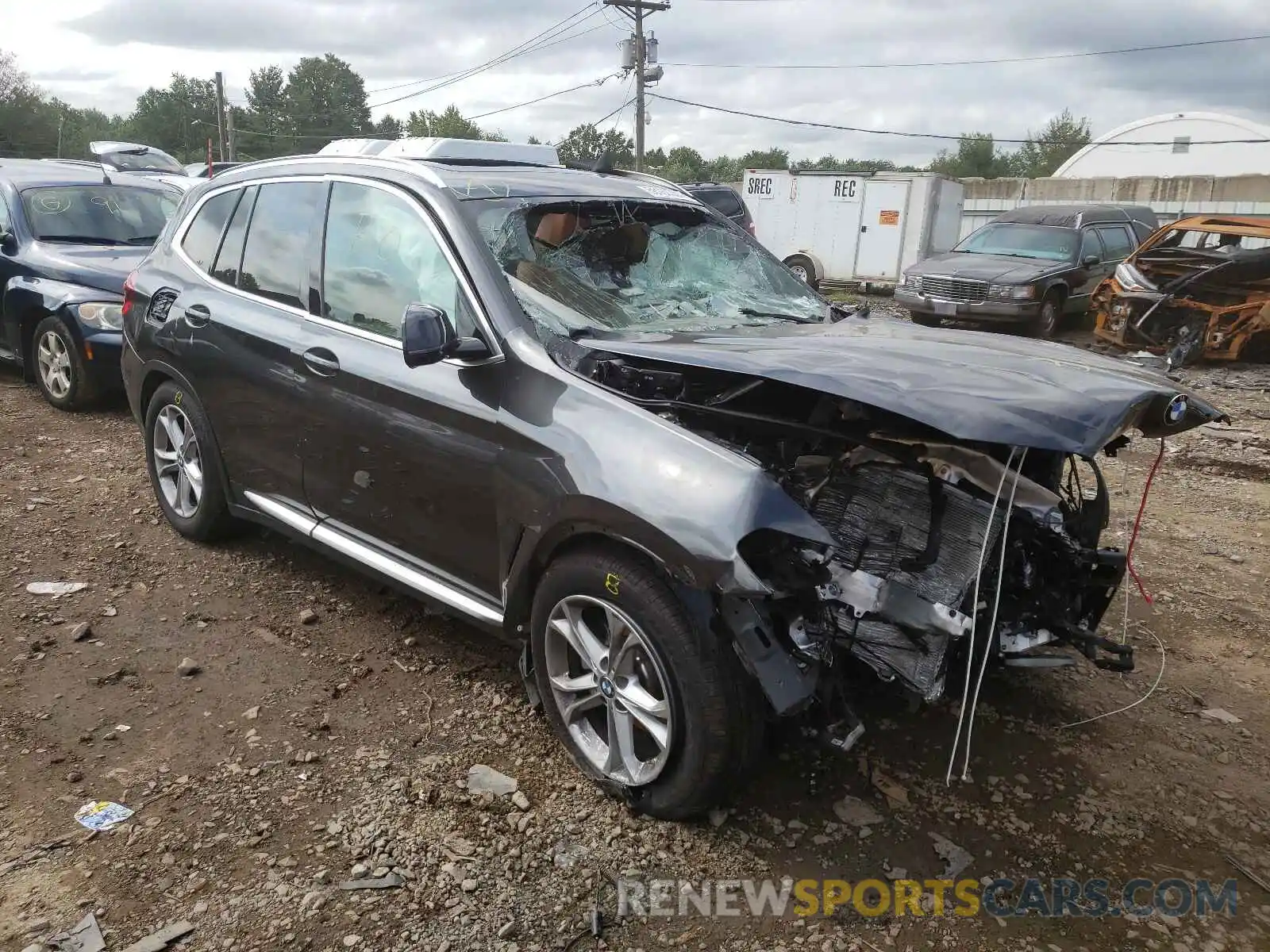 1 Photograph of a damaged car 5UXTY5C05M9G94363 BMW X3 2021