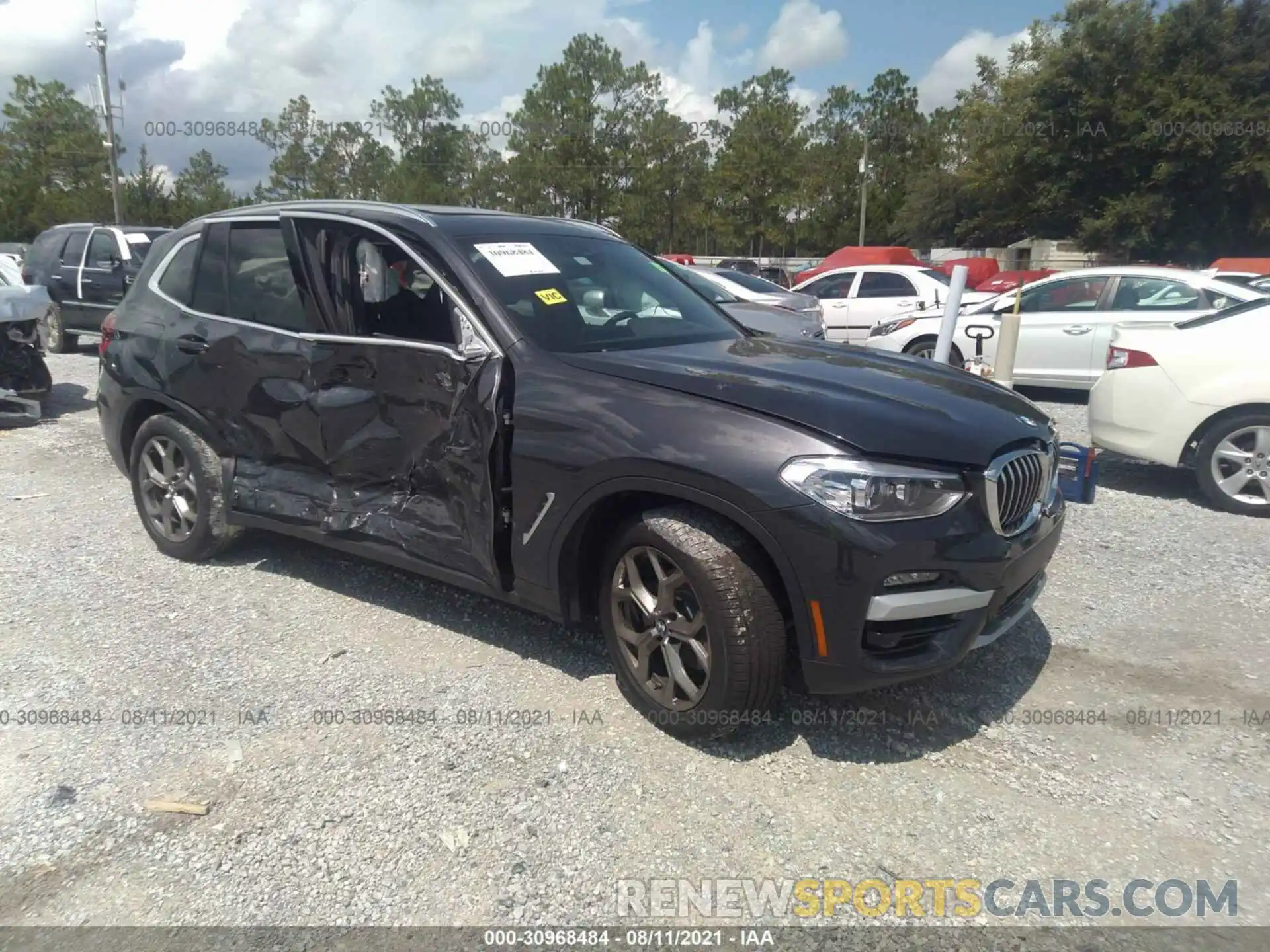 1 Photograph of a damaged car 5UXTY5C05M9H22324 BMW X3 2021