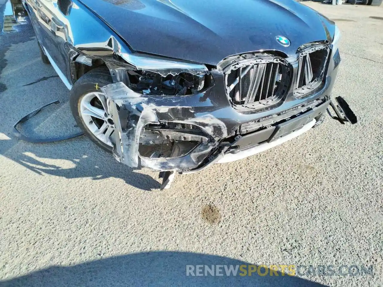 9 Photograph of a damaged car 5UXTY5C05M9H28902 BMW X3 2021