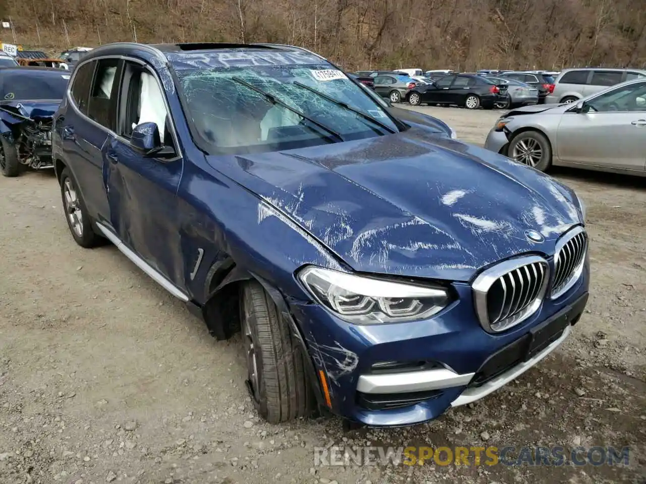 1 Photograph of a damaged car 5UXTY5C05M9H40645 BMW X3 2021