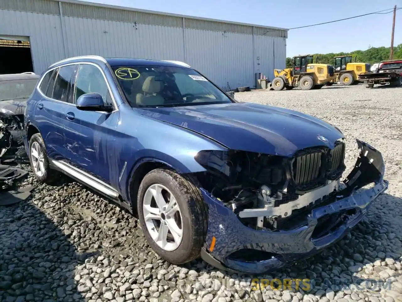 1 Photograph of a damaged car 5UXTY5C05M9H57543 BMW X3 2021