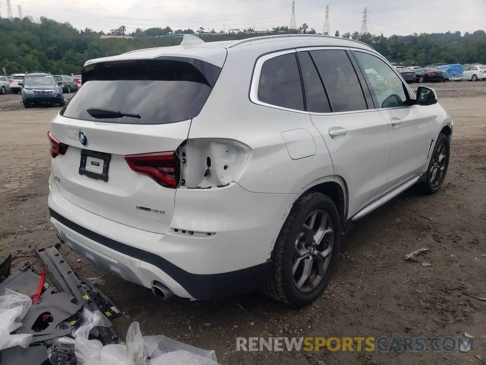 4 Фотография поврежденного автомобиля 5UXTY5C06M9E20234 BMW X3 2021