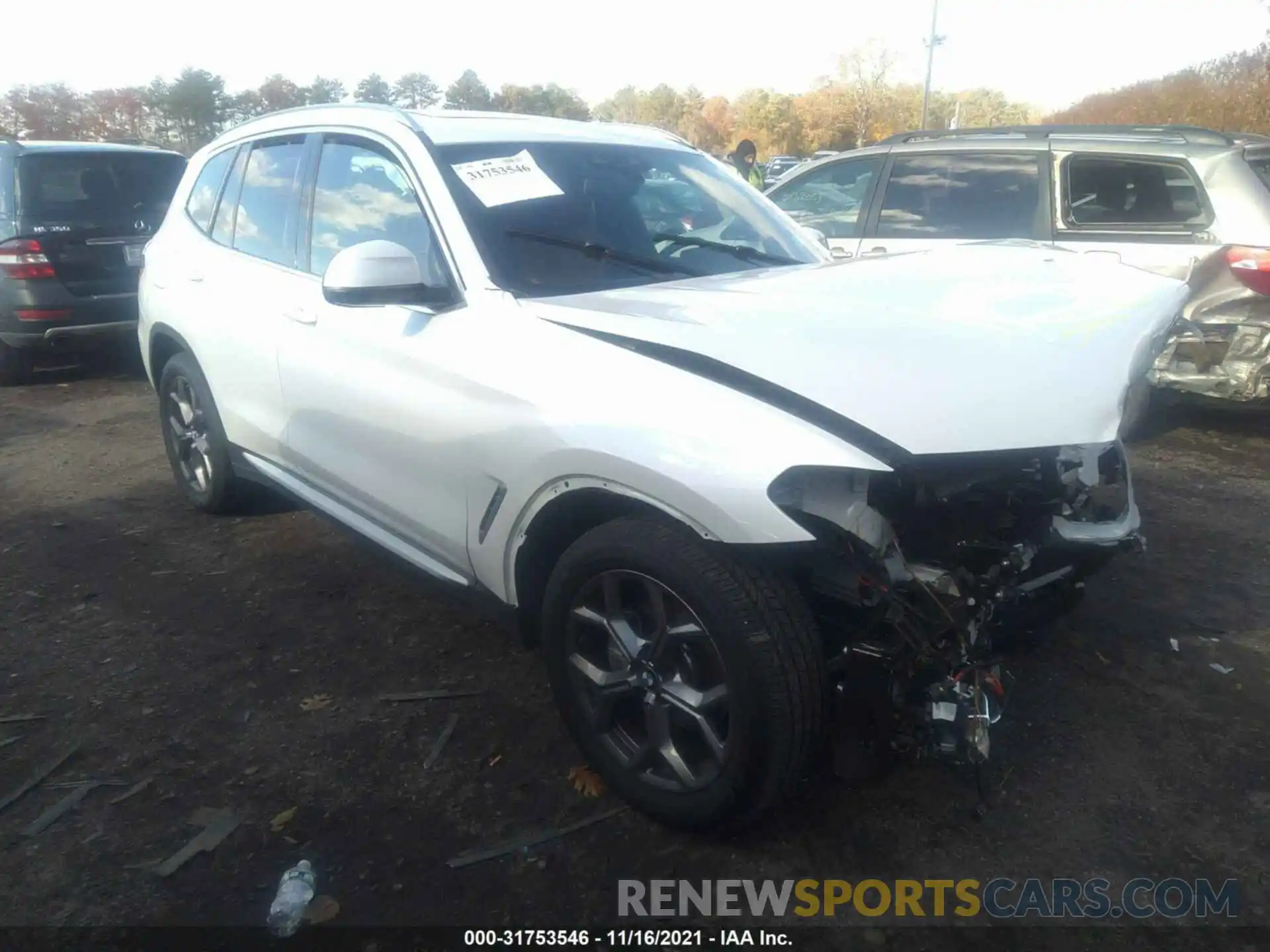 1 Photograph of a damaged car 5UXTY5C06M9E68879 BMW X3 2021