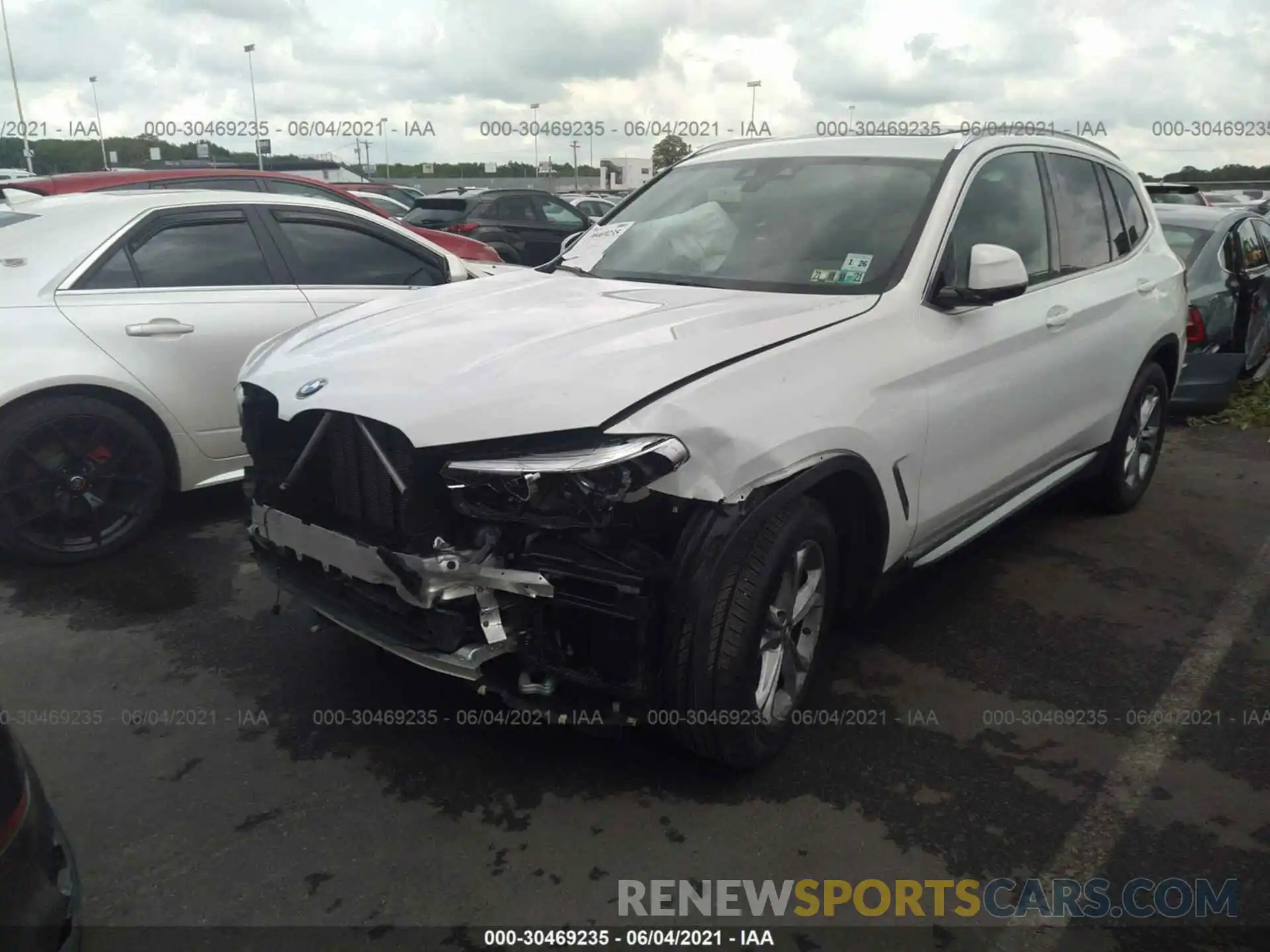 2 Photograph of a damaged car 5UXTY5C06M9E86976 BMW X3 2021