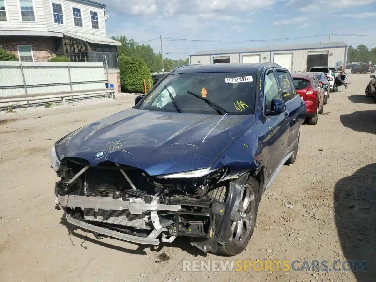 2 Photograph of a damaged car 5UXTY5C06M9F11519 BMW X3 2021