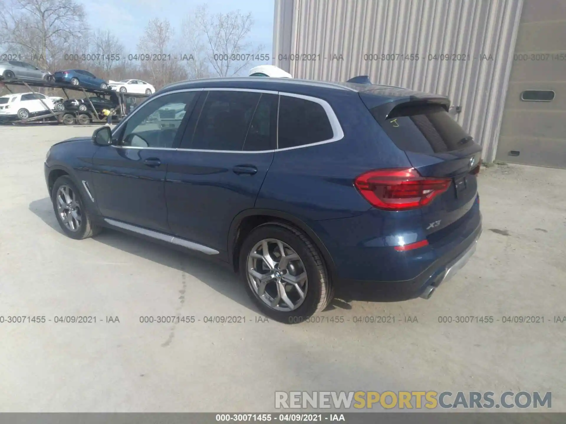 3 Photograph of a damaged car 5UXTY5C06M9F11553 BMW X3 2021