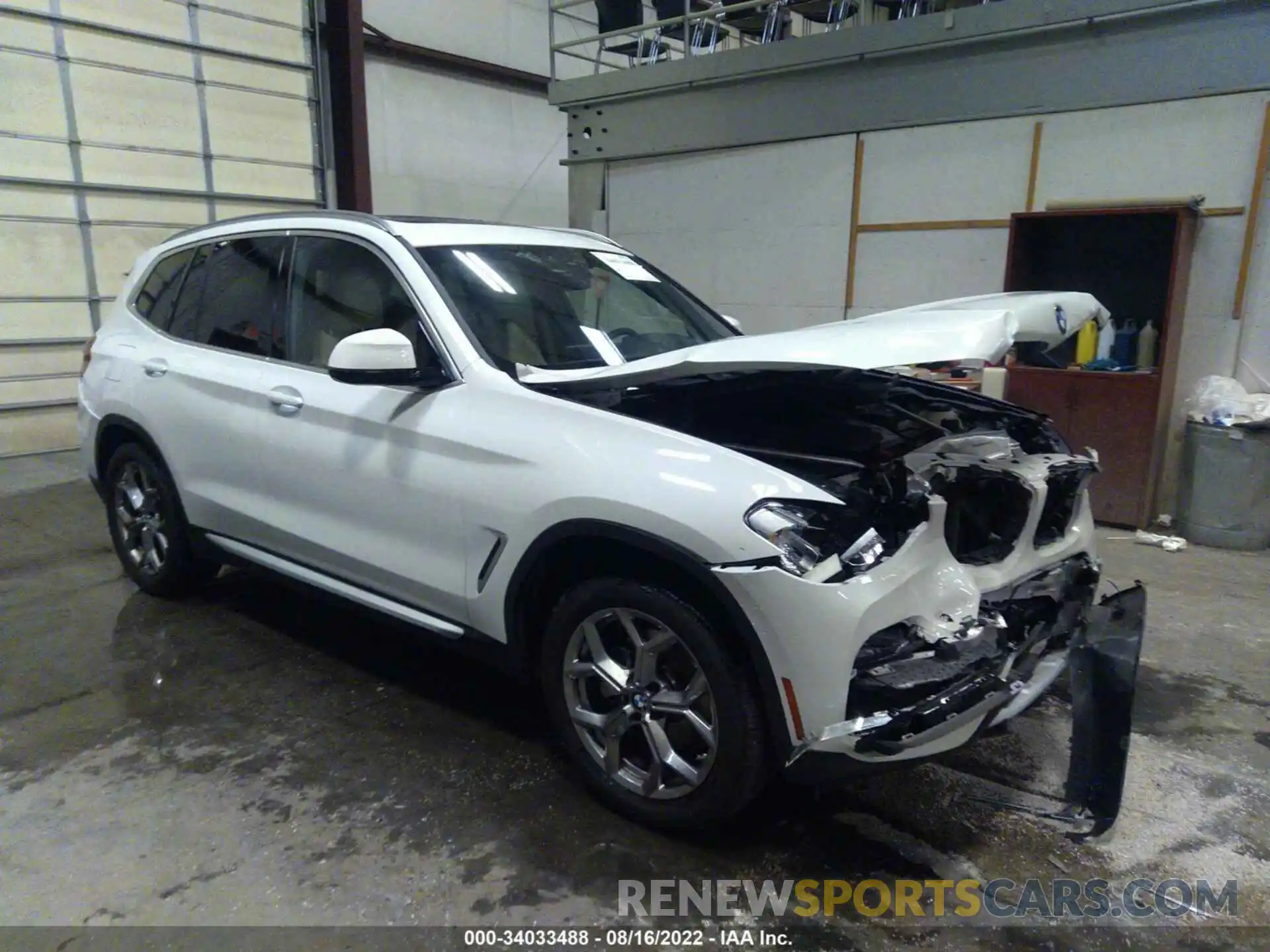 1 Photograph of a damaged car 5UXTY5C06M9F33620 BMW X3 2021