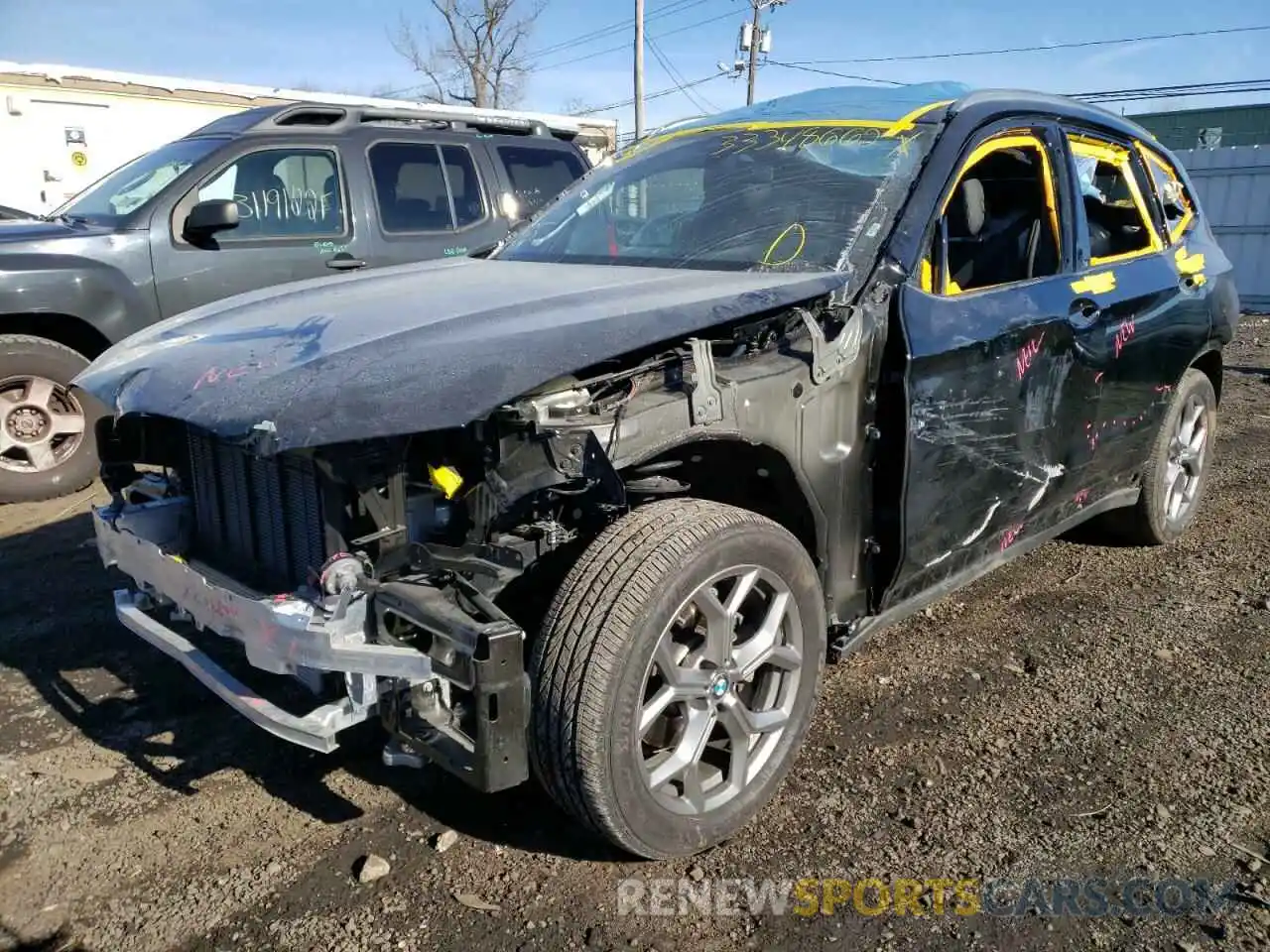 2 Photograph of a damaged car 5UXTY5C06M9F37411 BMW X3 2021