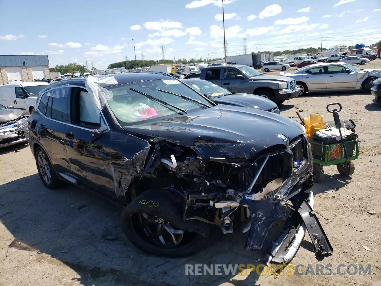 1 Photograph of a damaged car 5UXTY5C06M9F91369 BMW X3 2021