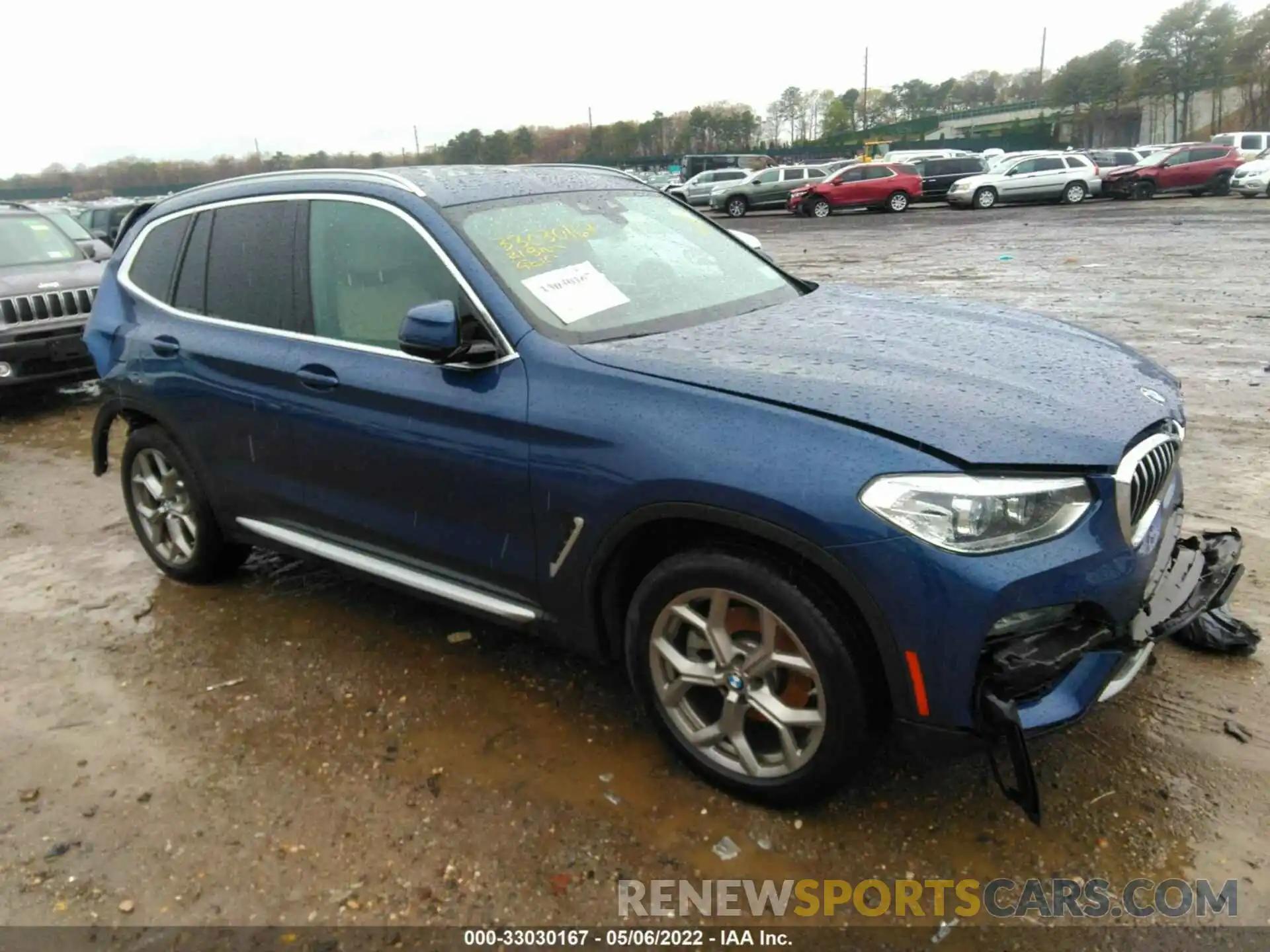 1 Photograph of a damaged car 5UXTY5C06M9G57497 BMW X3 2021