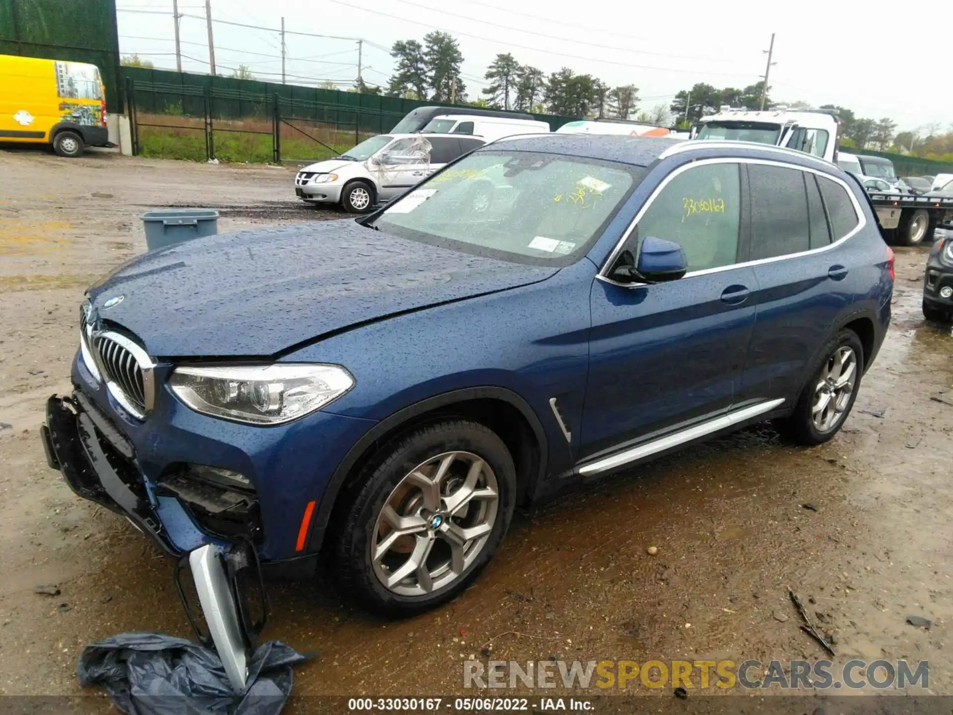 2 Photograph of a damaged car 5UXTY5C06M9G57497 BMW X3 2021