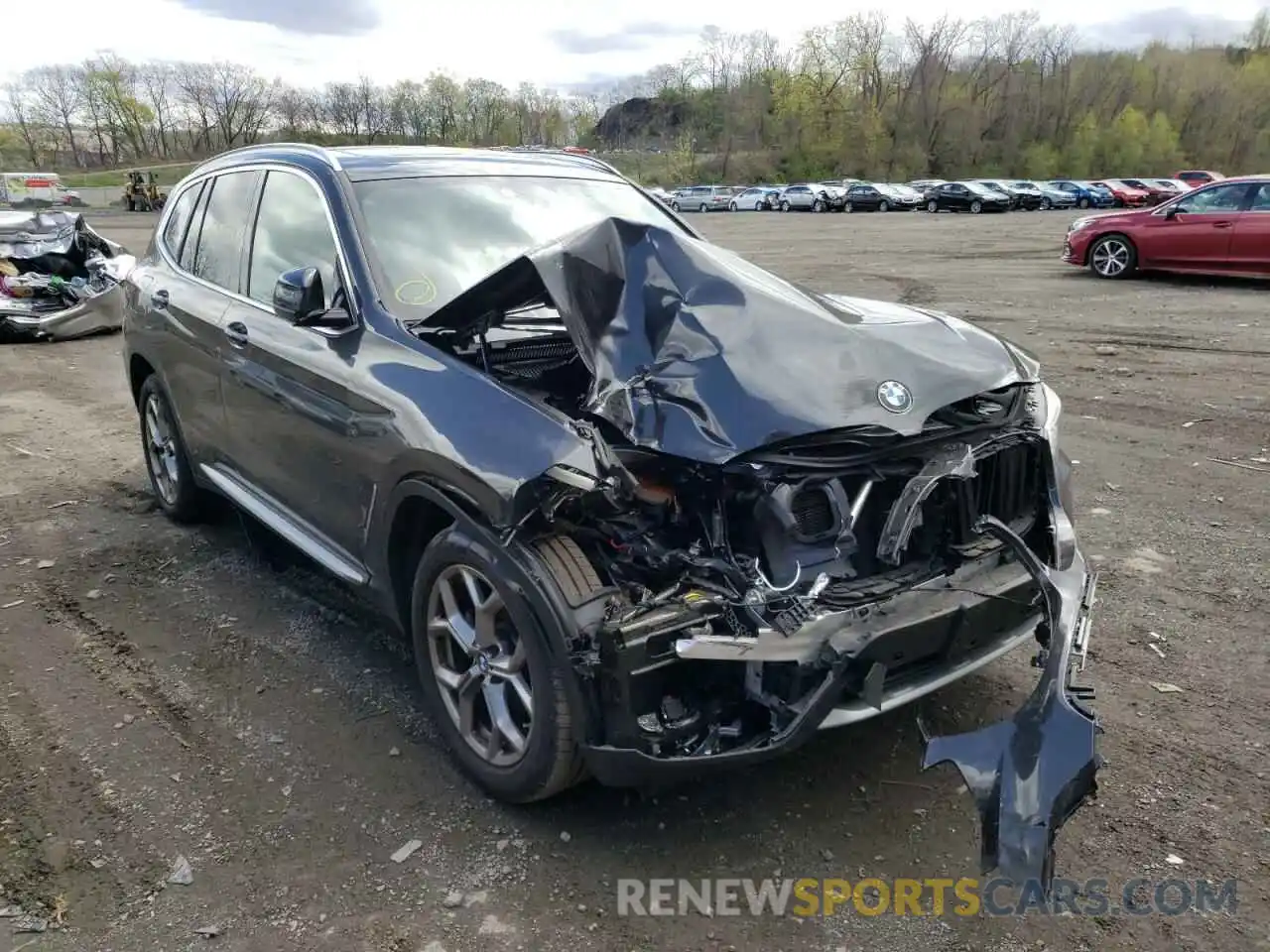 1 Photograph of a damaged car 5UXTY5C06M9H18766 BMW X3 2021