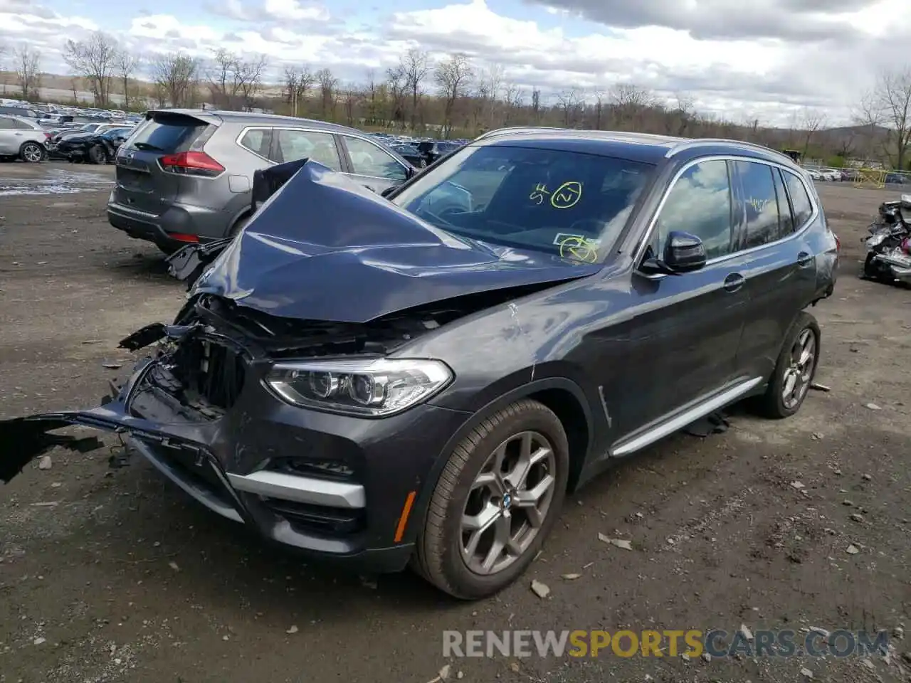 2 Photograph of a damaged car 5UXTY5C06M9H18766 BMW X3 2021