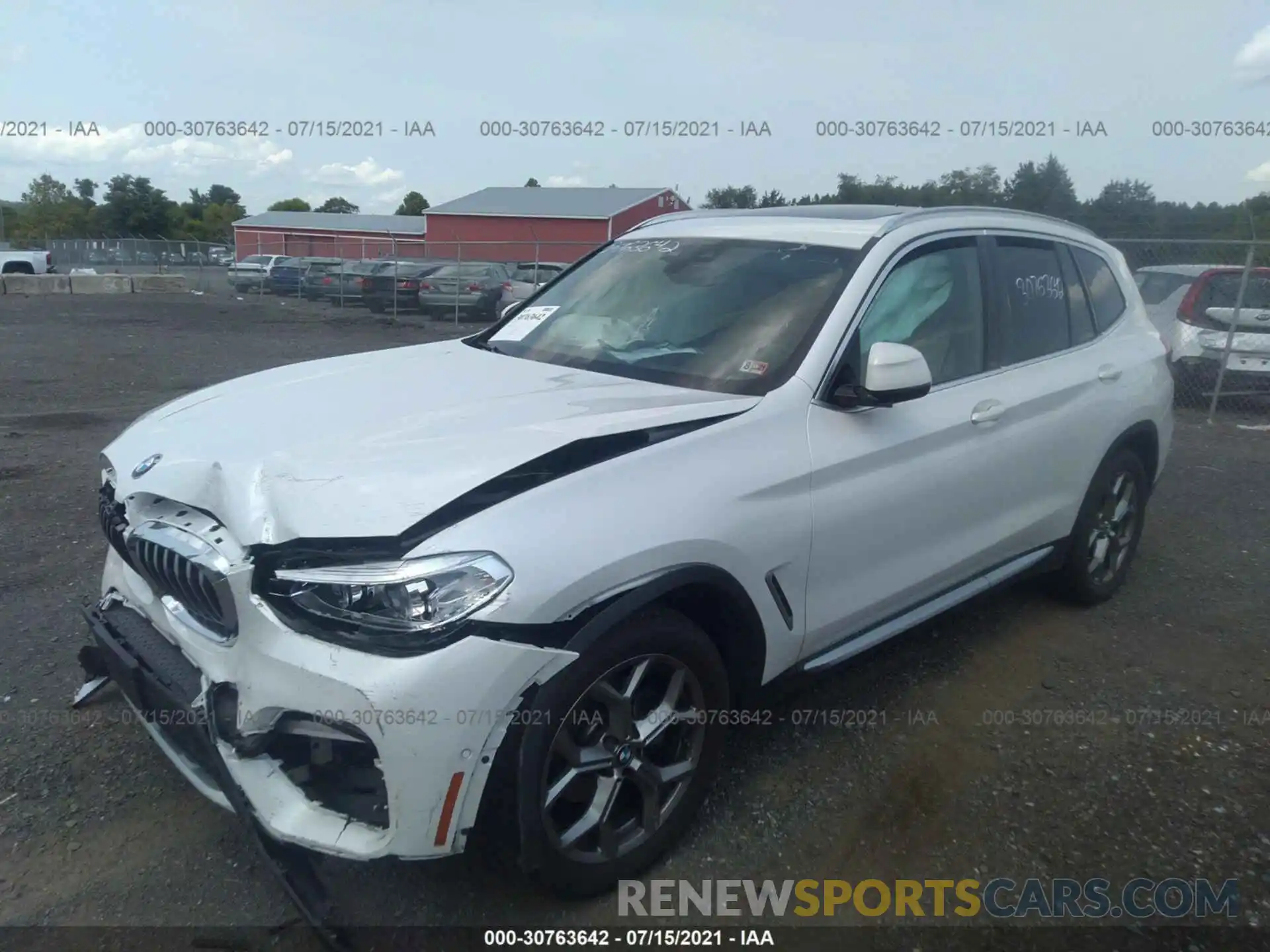 2 Photograph of a damaged car 5UXTY5C07M9D79421 BMW X3 2021