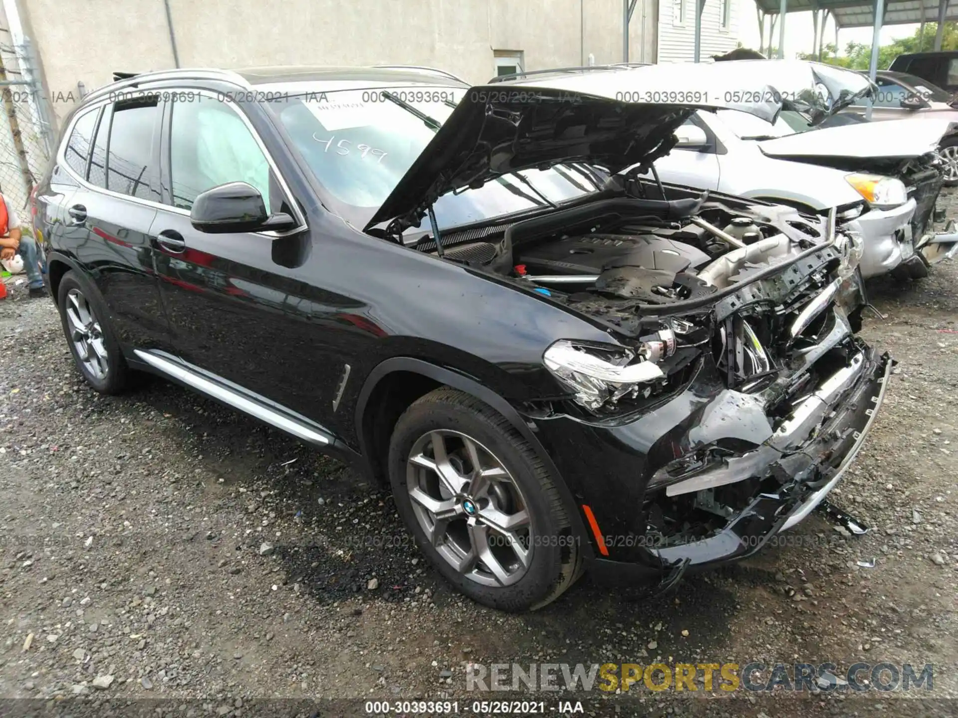 1 Photograph of a damaged car 5UXTY5C07M9E96397 BMW X3 2021