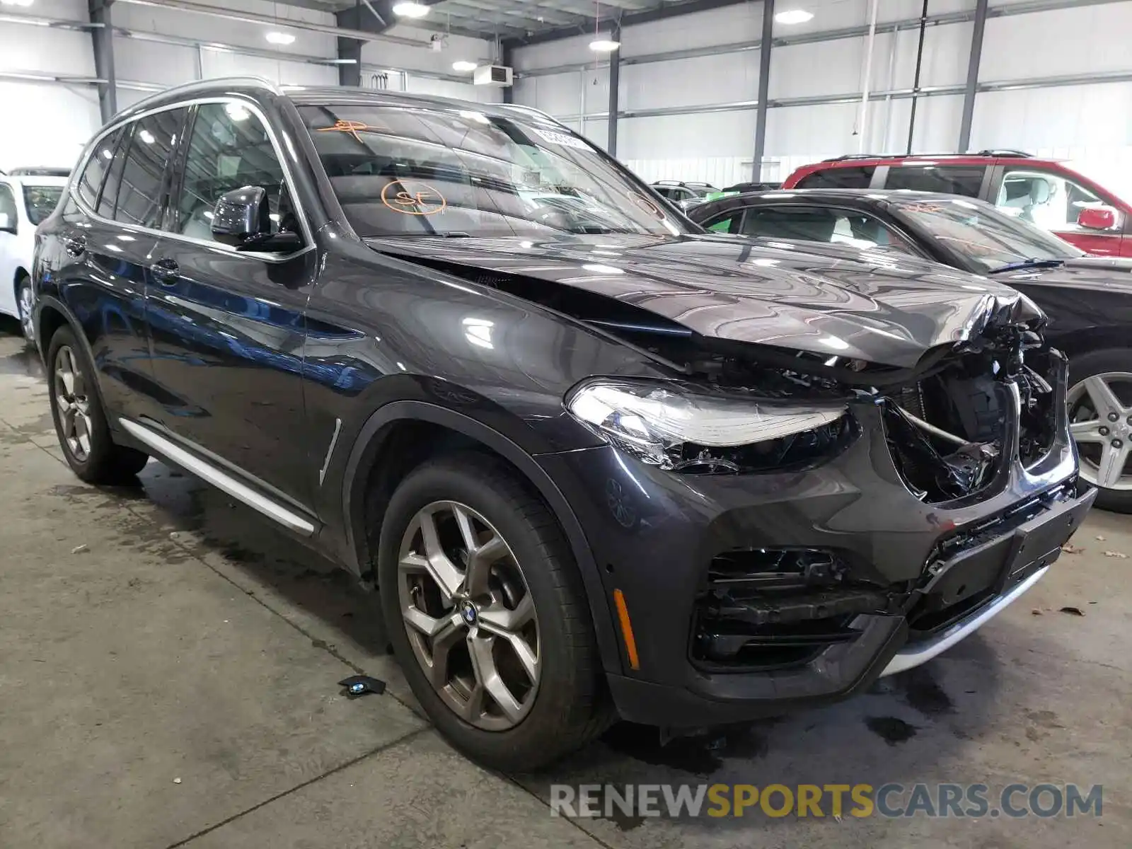 1 Photograph of a damaged car 5UXTY5C07M9G23827 BMW X3 2021