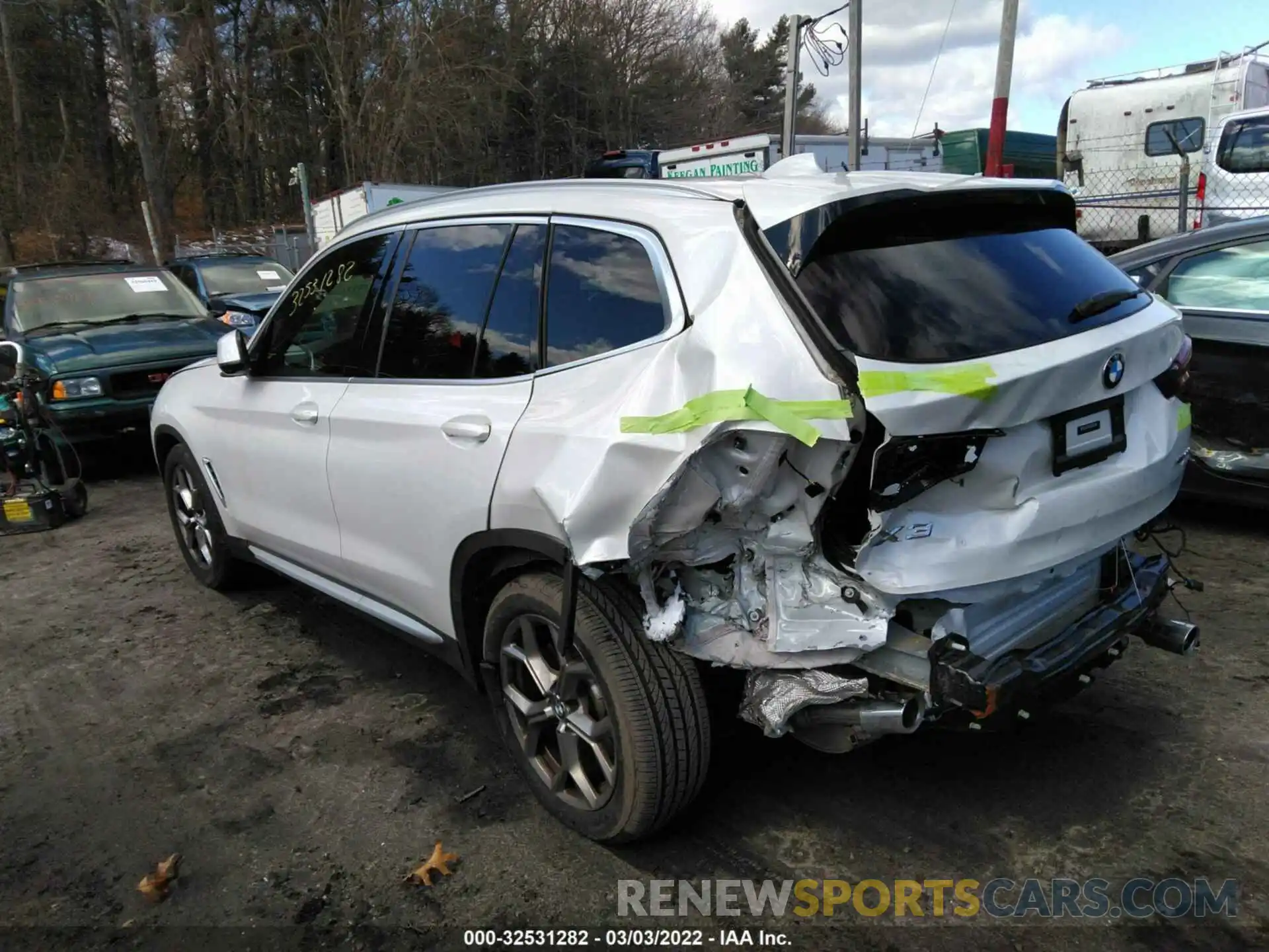 3 Photograph of a damaged car 5UXTY5C07M9G24329 BMW X3 2021