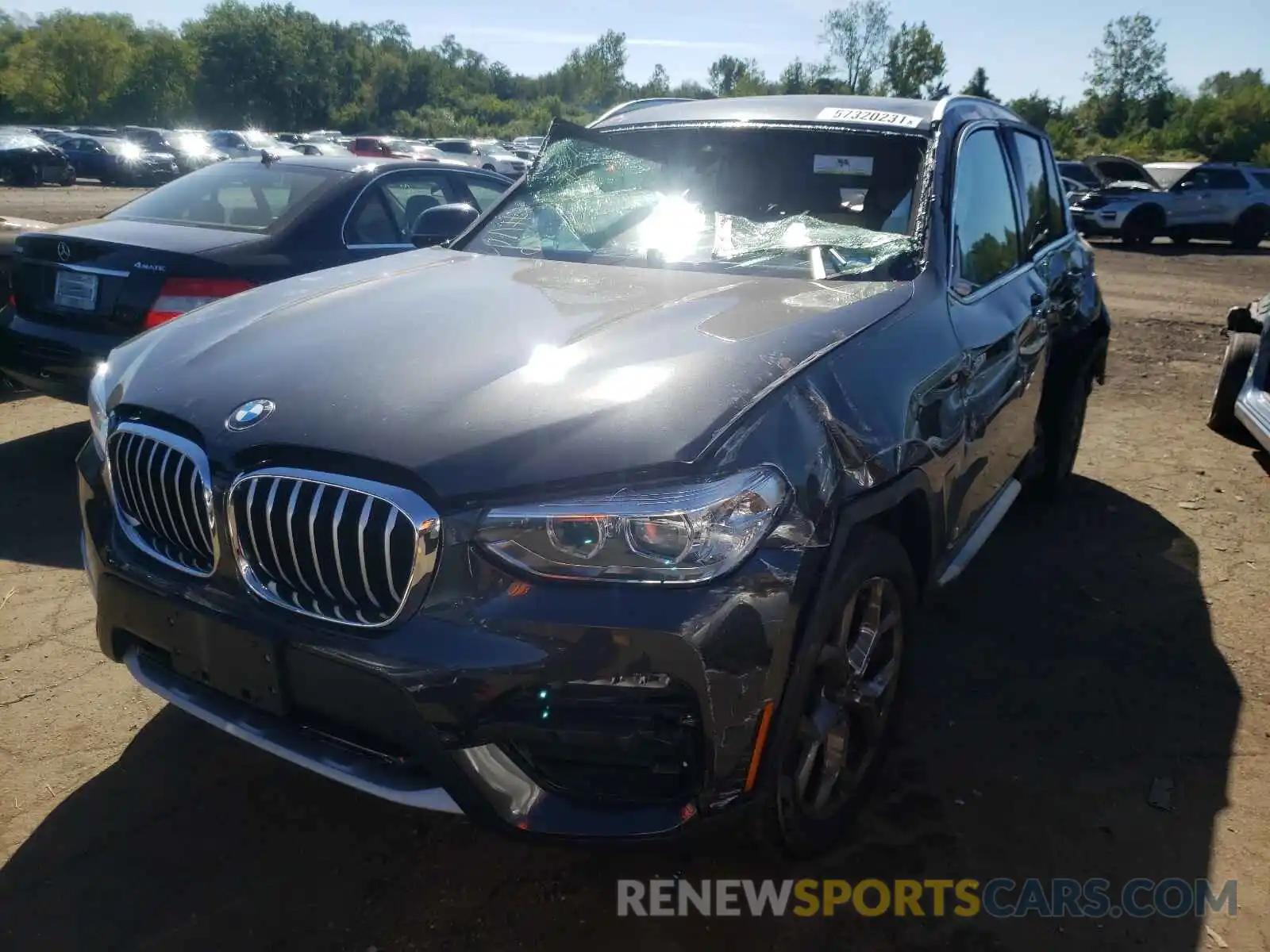 2 Photograph of a damaged car 5UXTY5C07M9H89670 BMW X3 2021