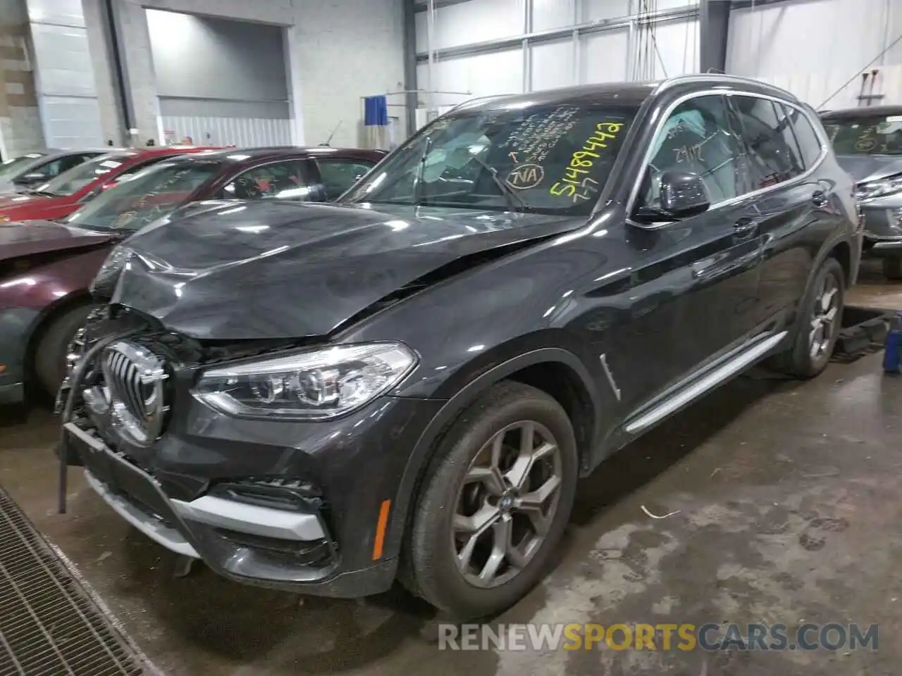 2 Photograph of a damaged car 5UXTY5C08M9E74523 BMW X3 2021