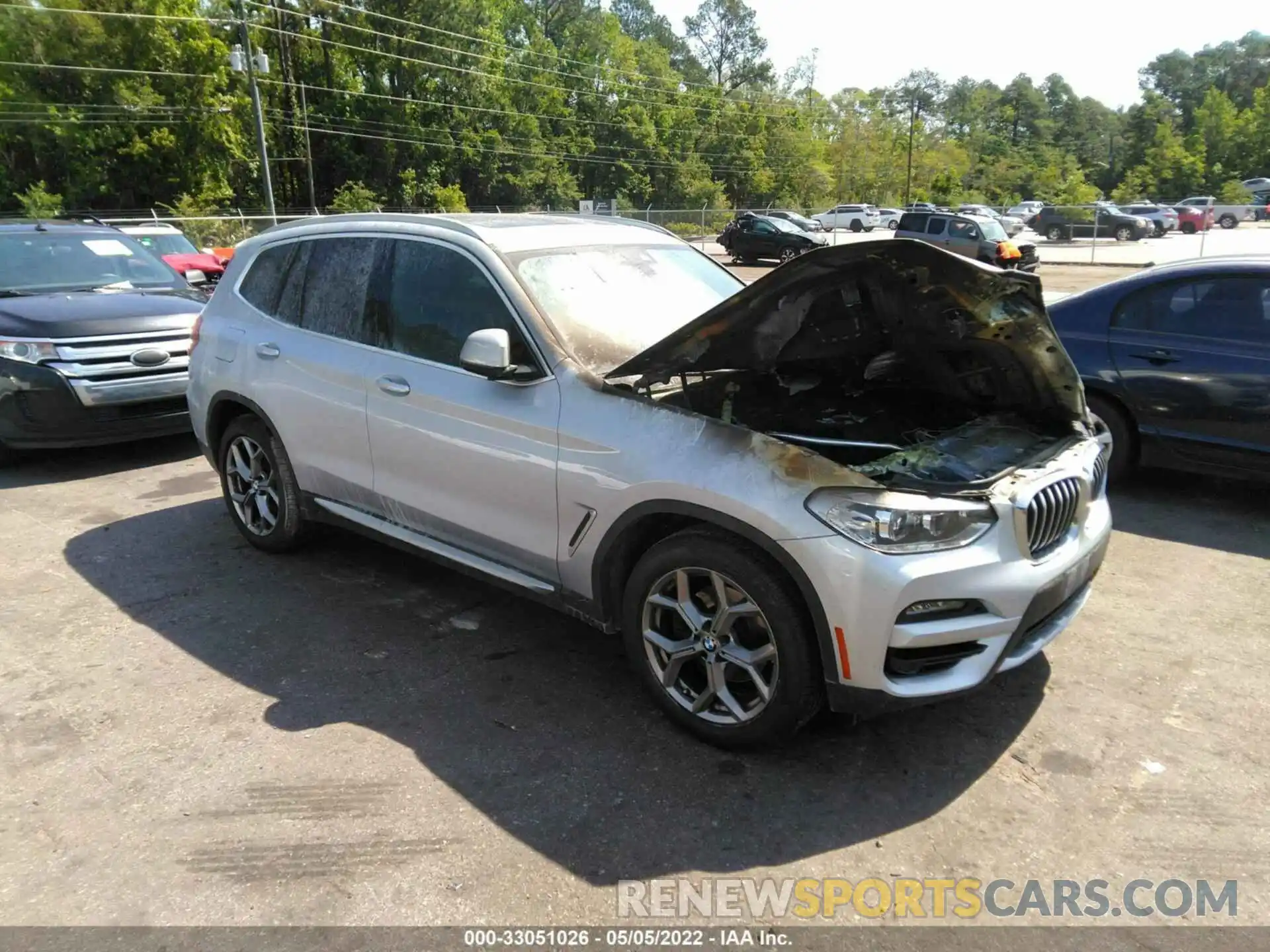 1 Photograph of a damaged car 5UXTY5C08M9F59586 BMW X3 2021