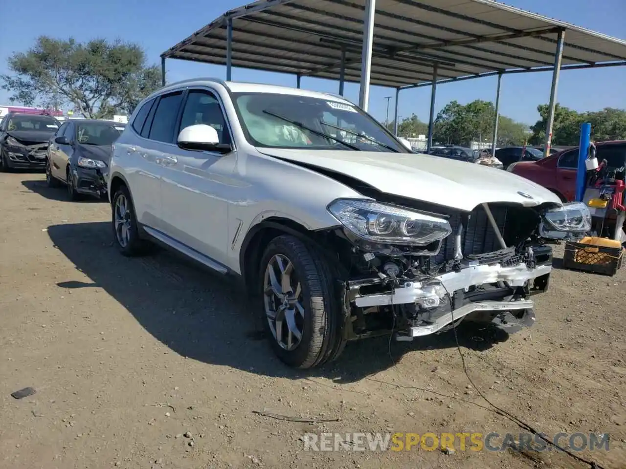 1 Photograph of a damaged car 5UXTY5C08M9G51524 BMW X3 2021