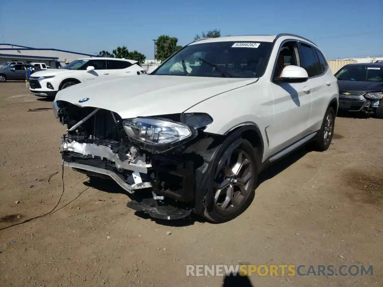 2 Photograph of a damaged car 5UXTY5C08M9G51524 BMW X3 2021