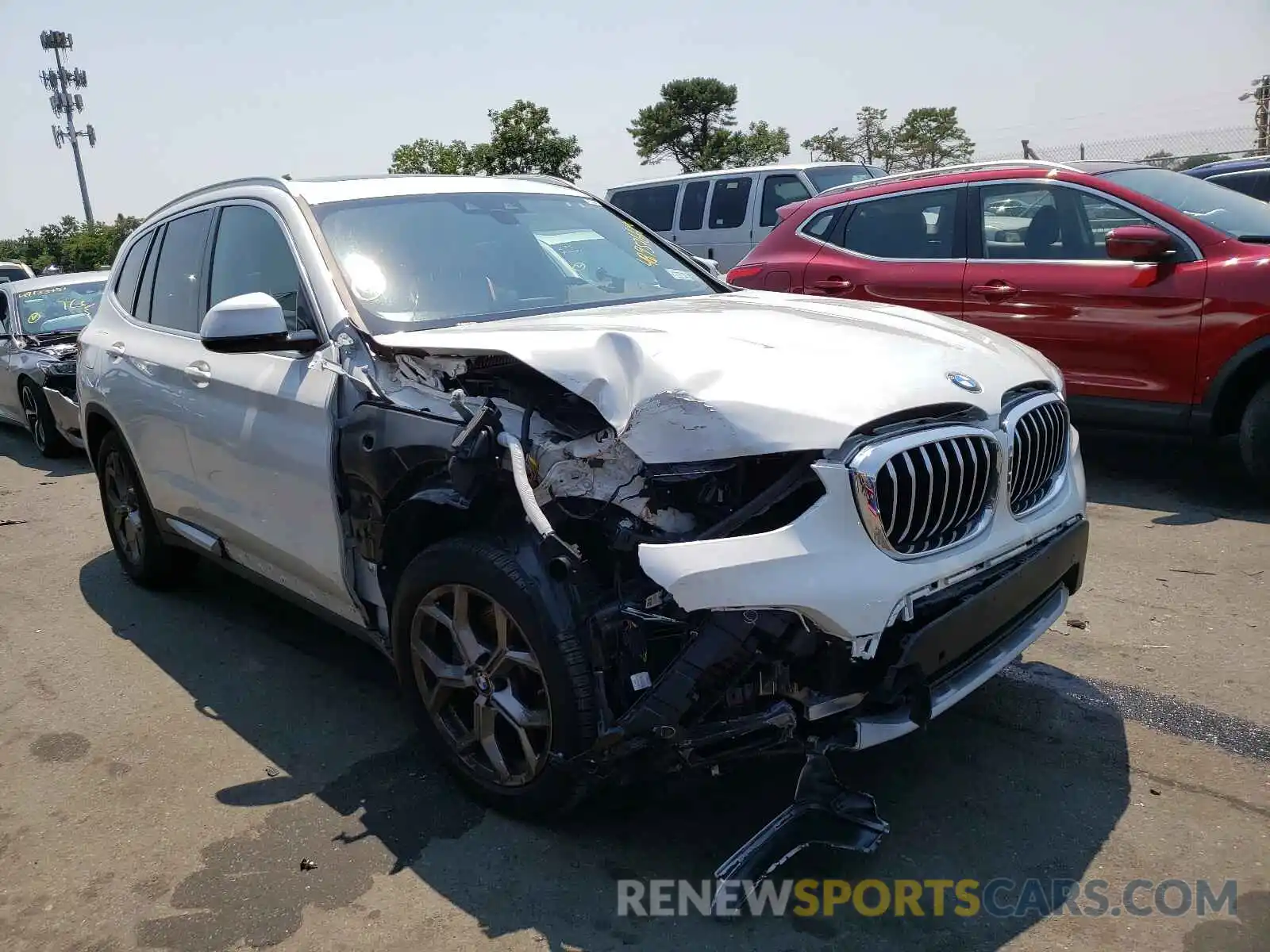 1 Photograph of a damaged car 5UXTY5C09M9D87858 BMW X3 2021