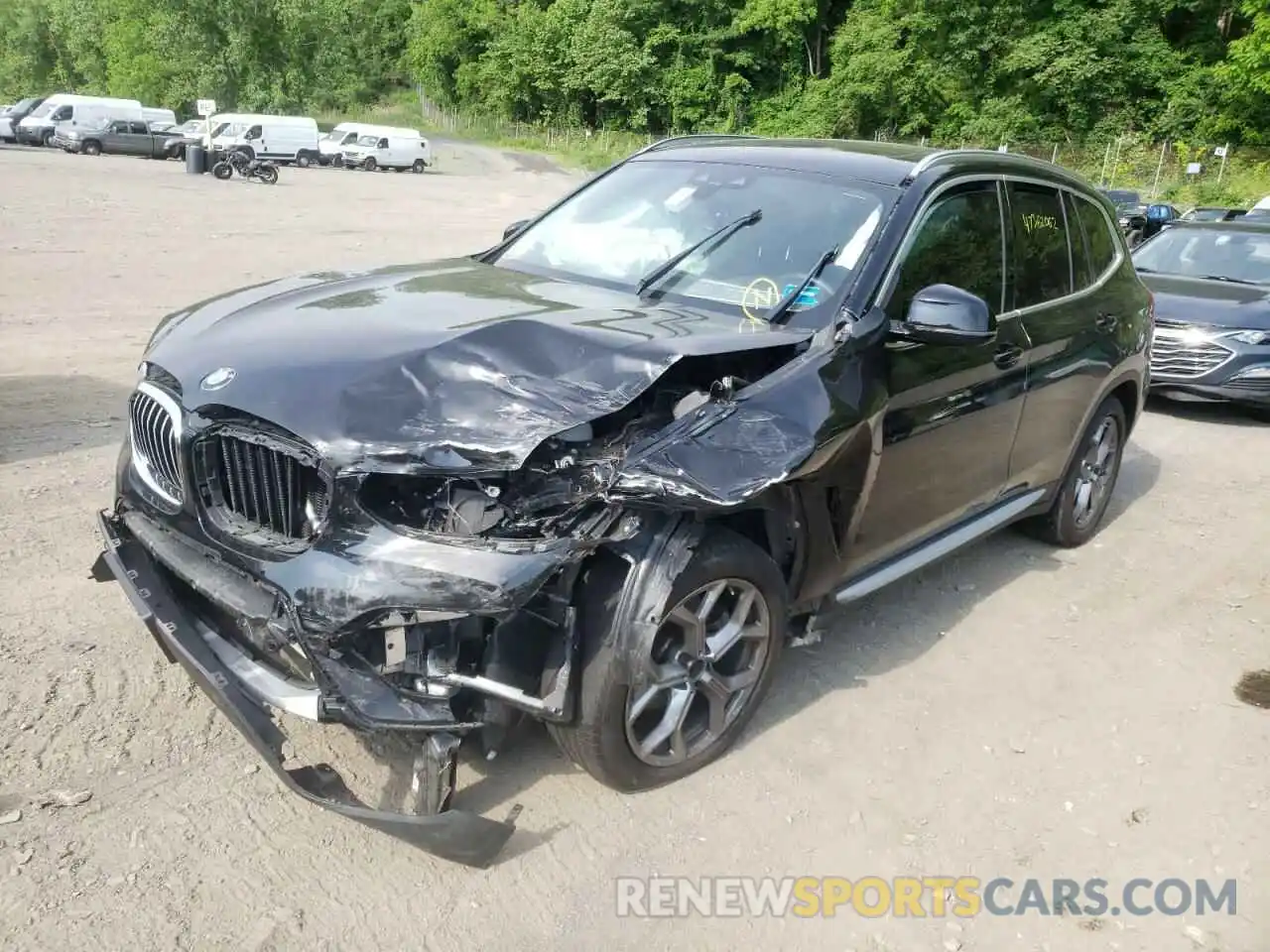 2 Photograph of a damaged car 5UXTY5C09M9F78499 BMW X3 2021