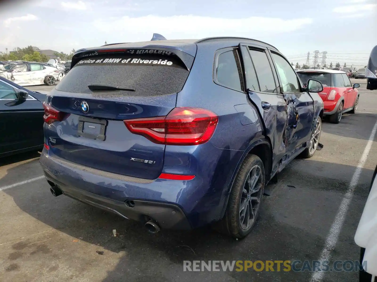 4 Фотография поврежденного автомобиля 5UXTY5C09M9F94475 BMW X3 2021